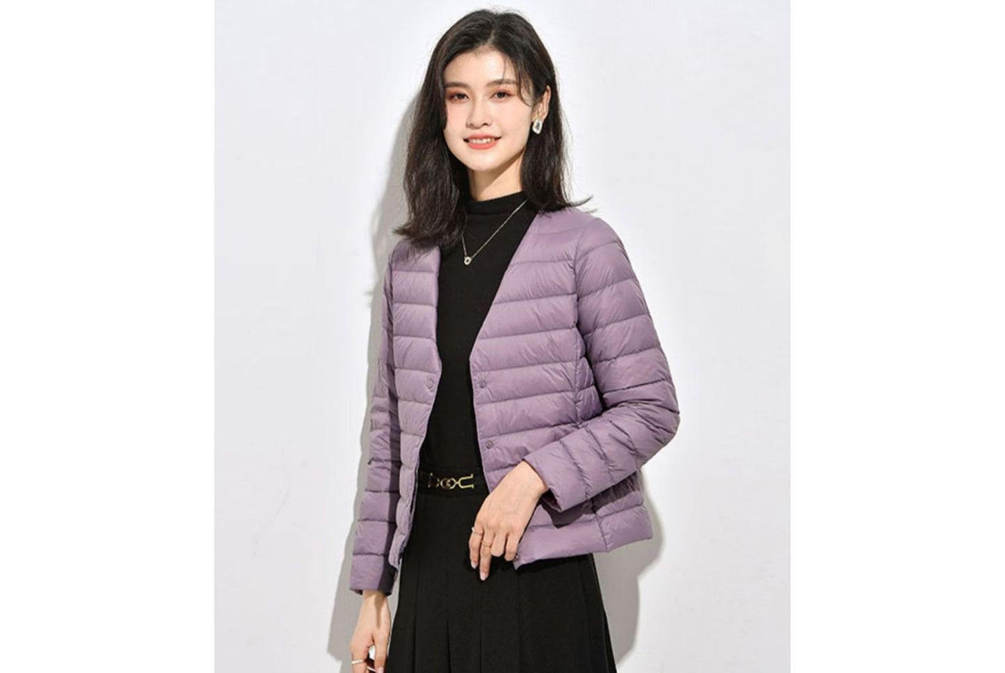 **Lightweight Down-Lined Down Jacket for Autumn/Winter (Warm Version)**