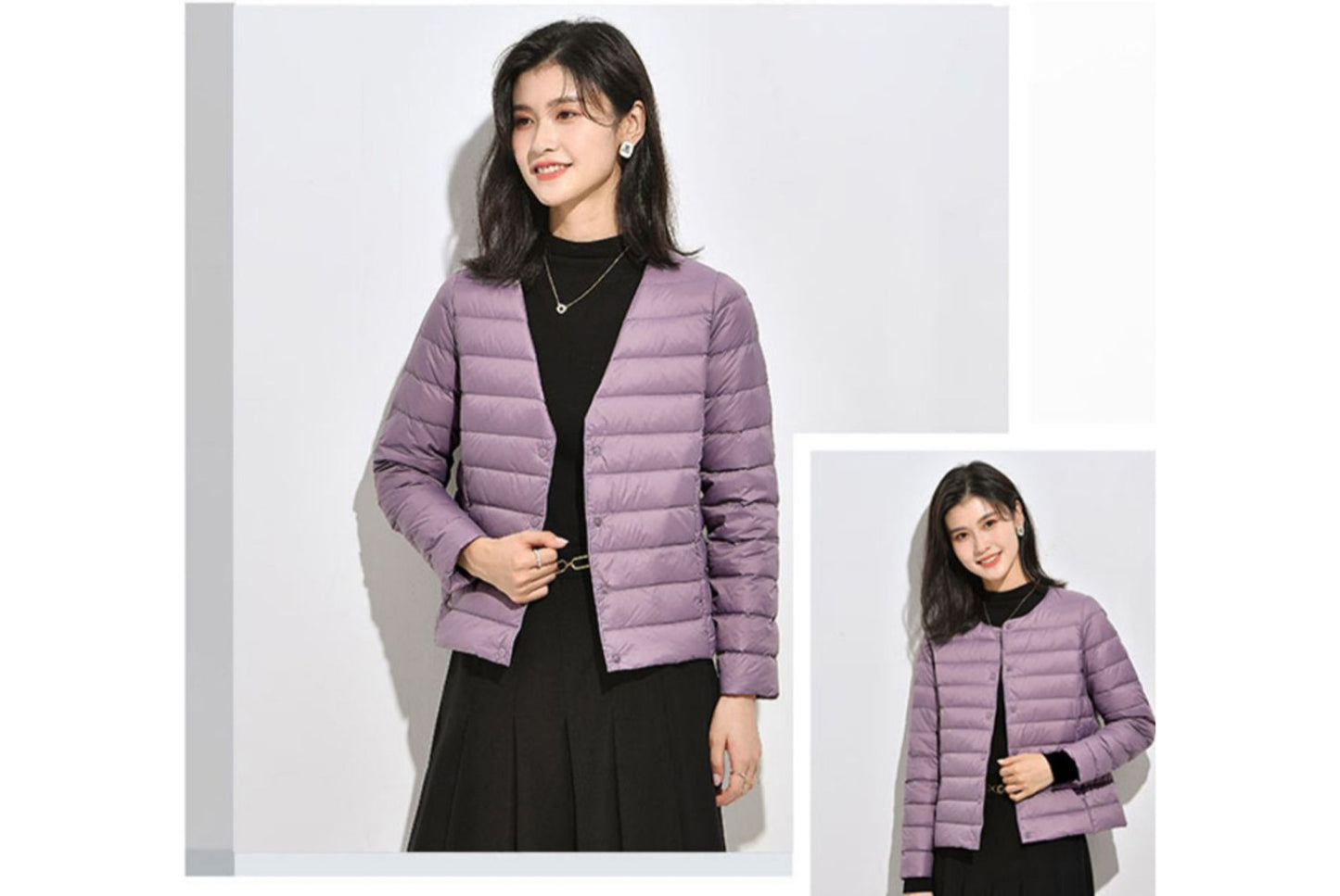 **Lightweight Down-Lined Down Jacket for Autumn/Winter (Warm Version)**