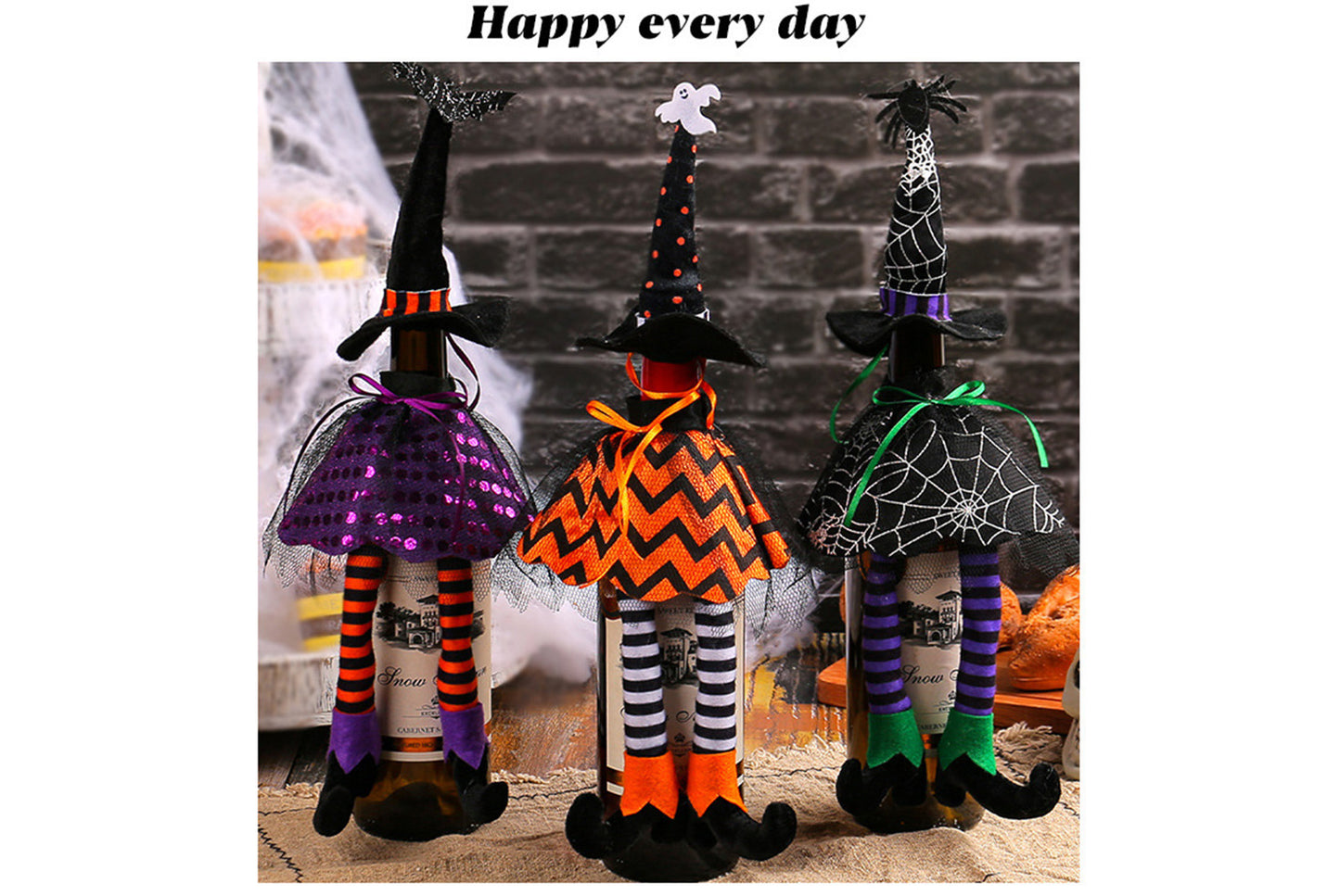 Halloween Witch Hat Wine Bottle Holder