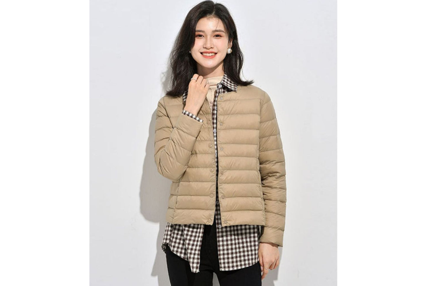 **Lightweight Down-Lined Down Jacket for Autumn/Winter (Warm Version)**