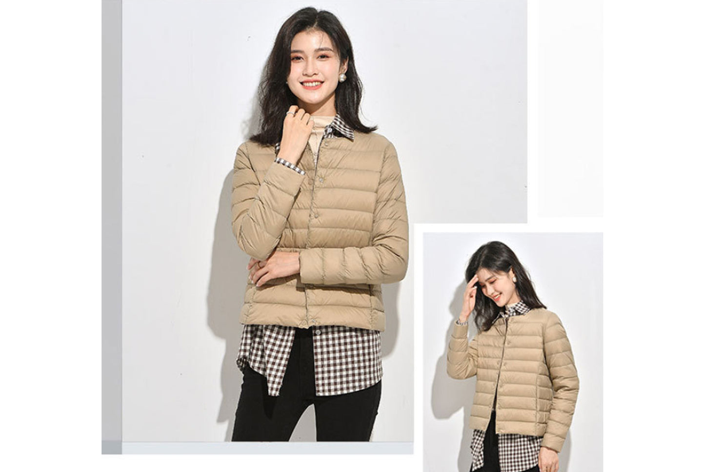 **Lightweight Down-Lined Down Jacket for Autumn/Winter (Warm Version)**