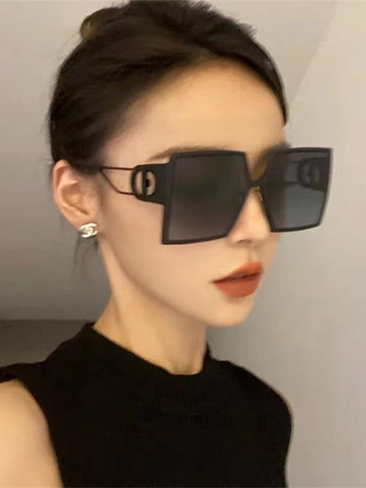 Oversized frame women's sunglasses