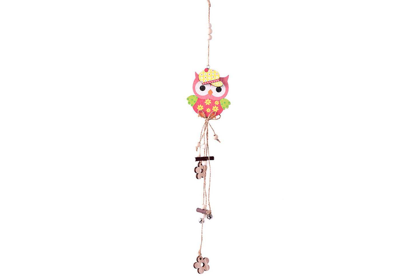 **Easter Wooden Pendant - Owl and Egg Decoration Set**