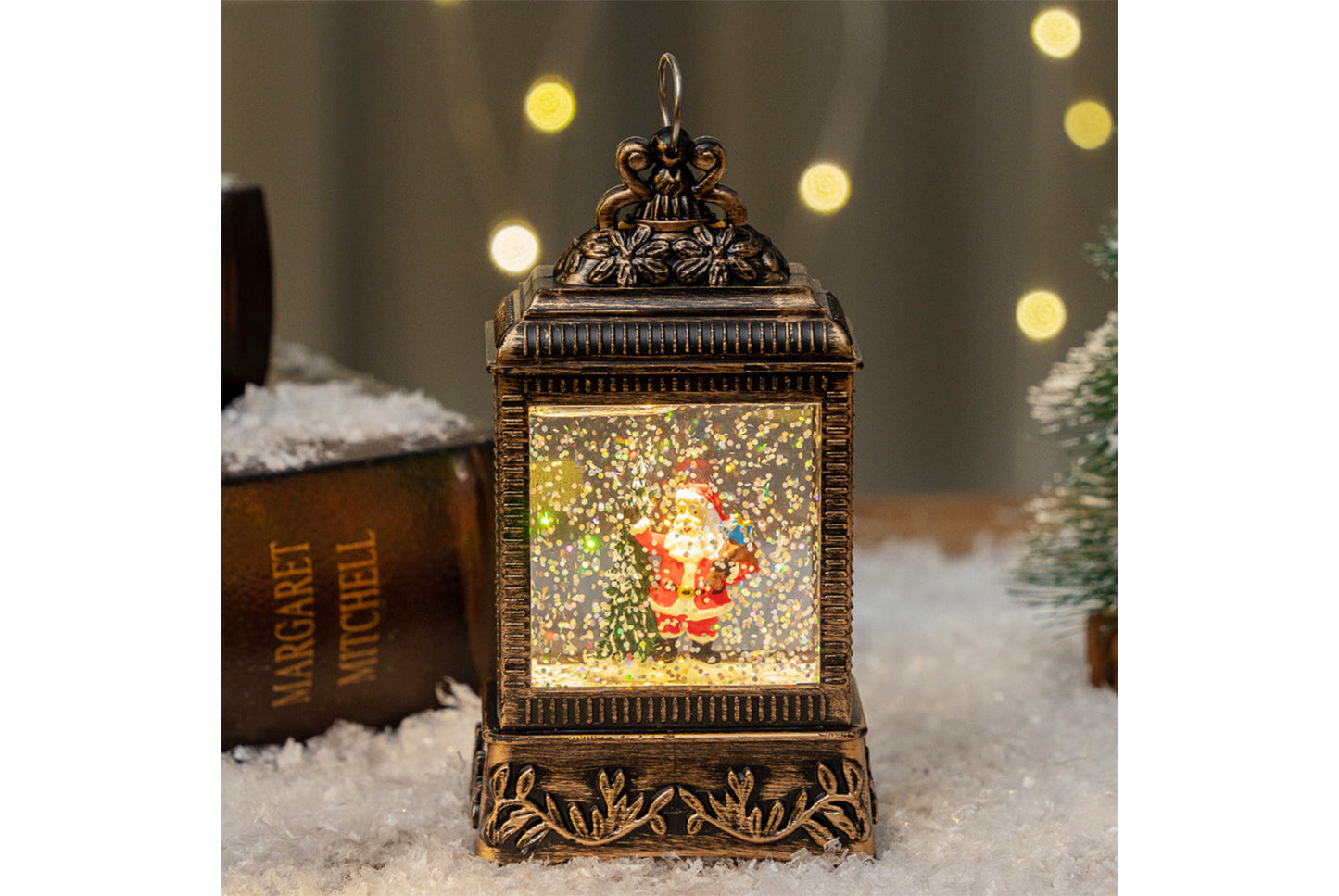 **Christmas Wind Lantern Night Light - Luminous Crystal Ball Ornament**