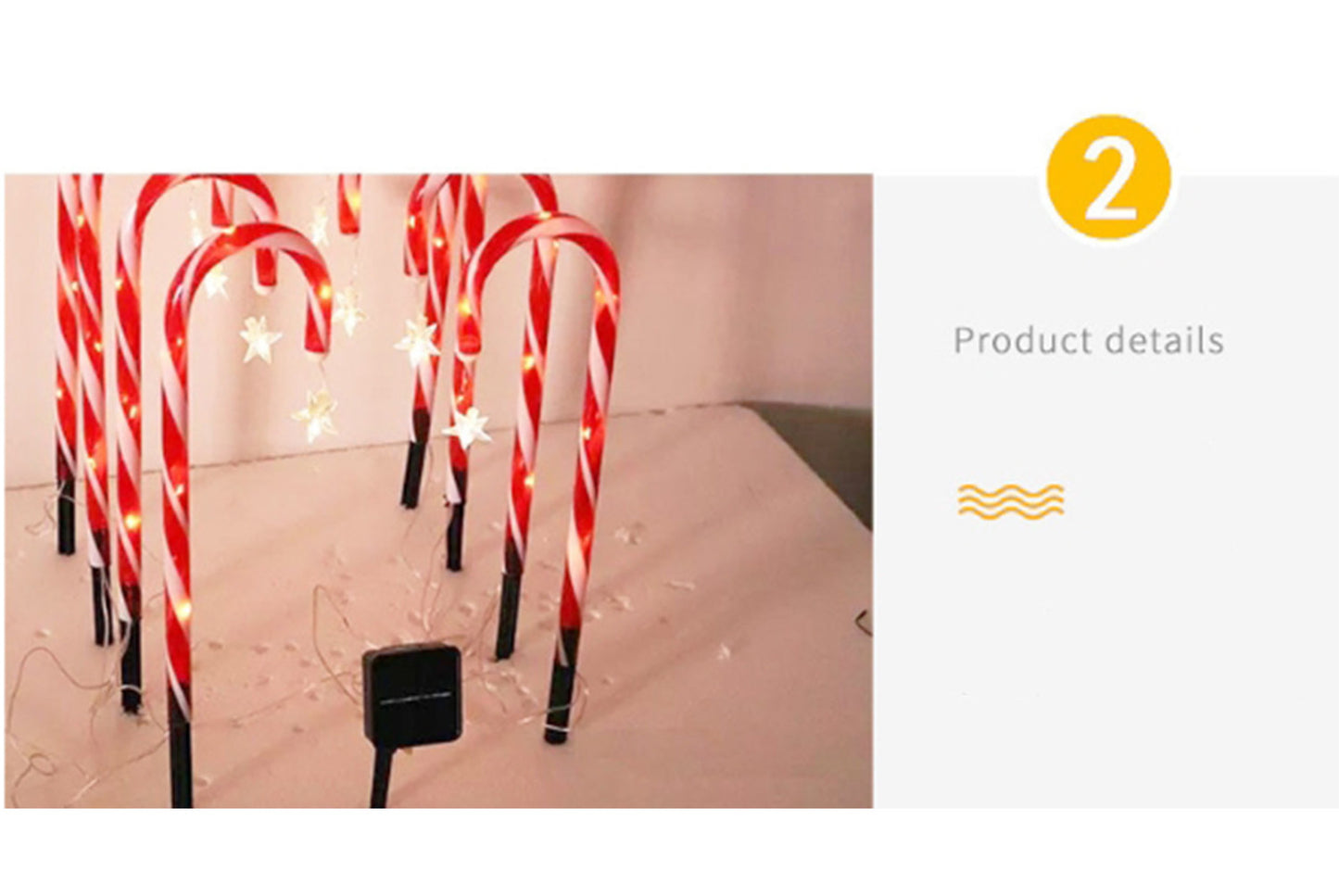 LED Solar Christmas Cane Ground Lights-（5pcs）
