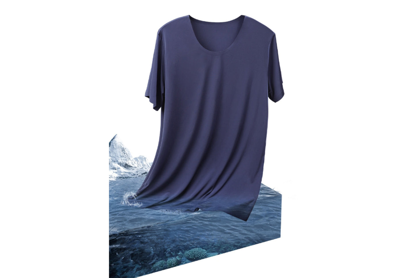 **Ice Silk Seamless Men's Short-Sleeved T-Shirt**