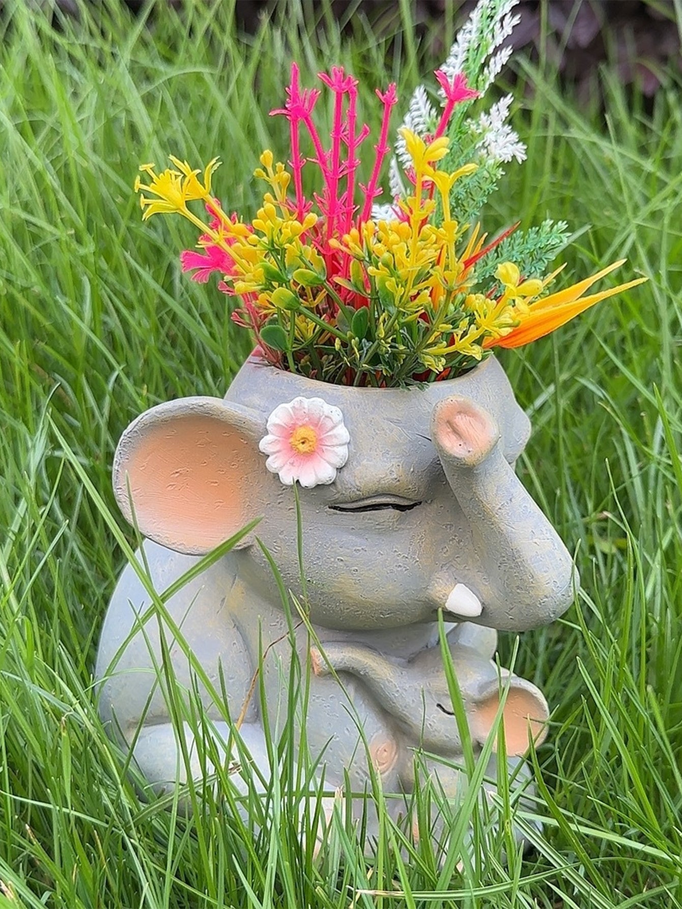 Creative and cute elephant flower pot ornaments