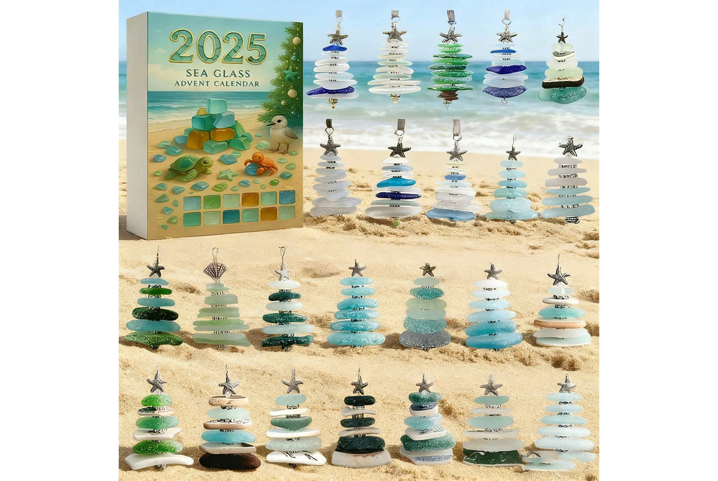 2025 Sea Glass Christmas Tree Advent Calendar