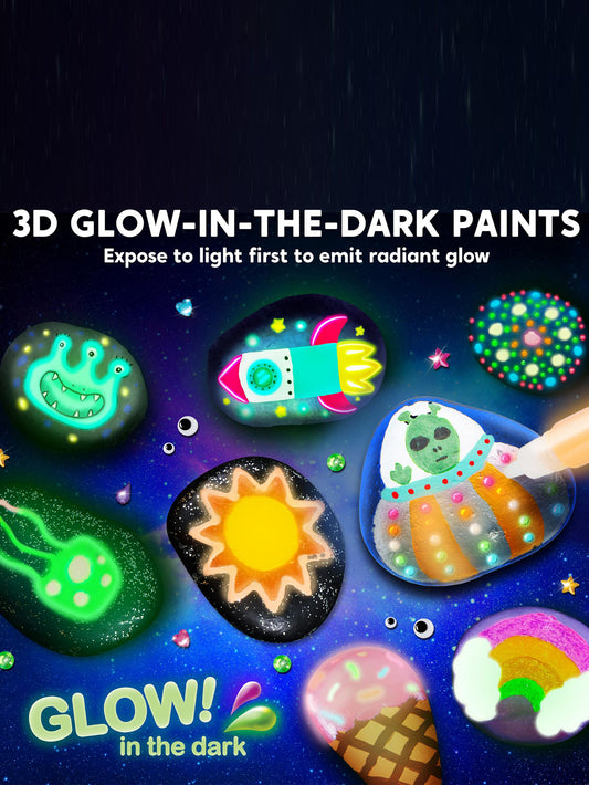 Children's luminous pebbles DIY painting set