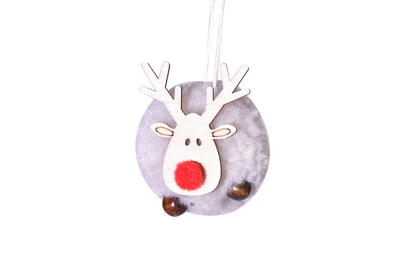**Christmas Plush Deer Pendant - Holiday Decorative Figure**