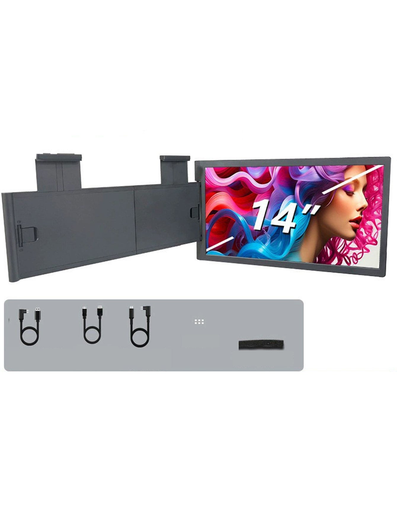 Touchscreen portable displa