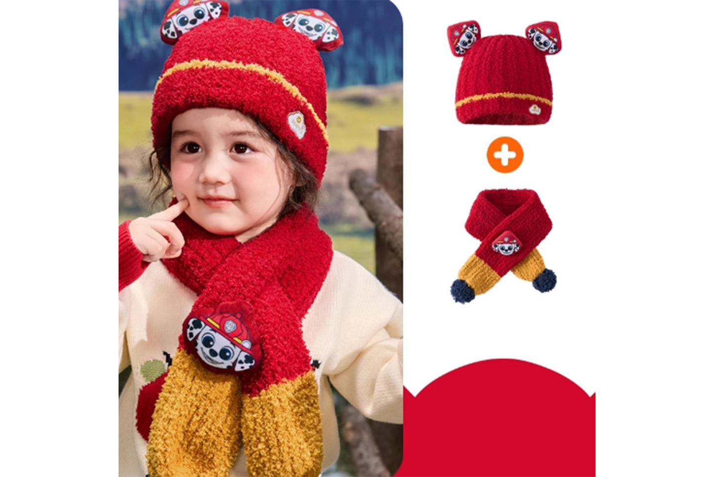 Children's Warm Half-Fleece Knit Hat
