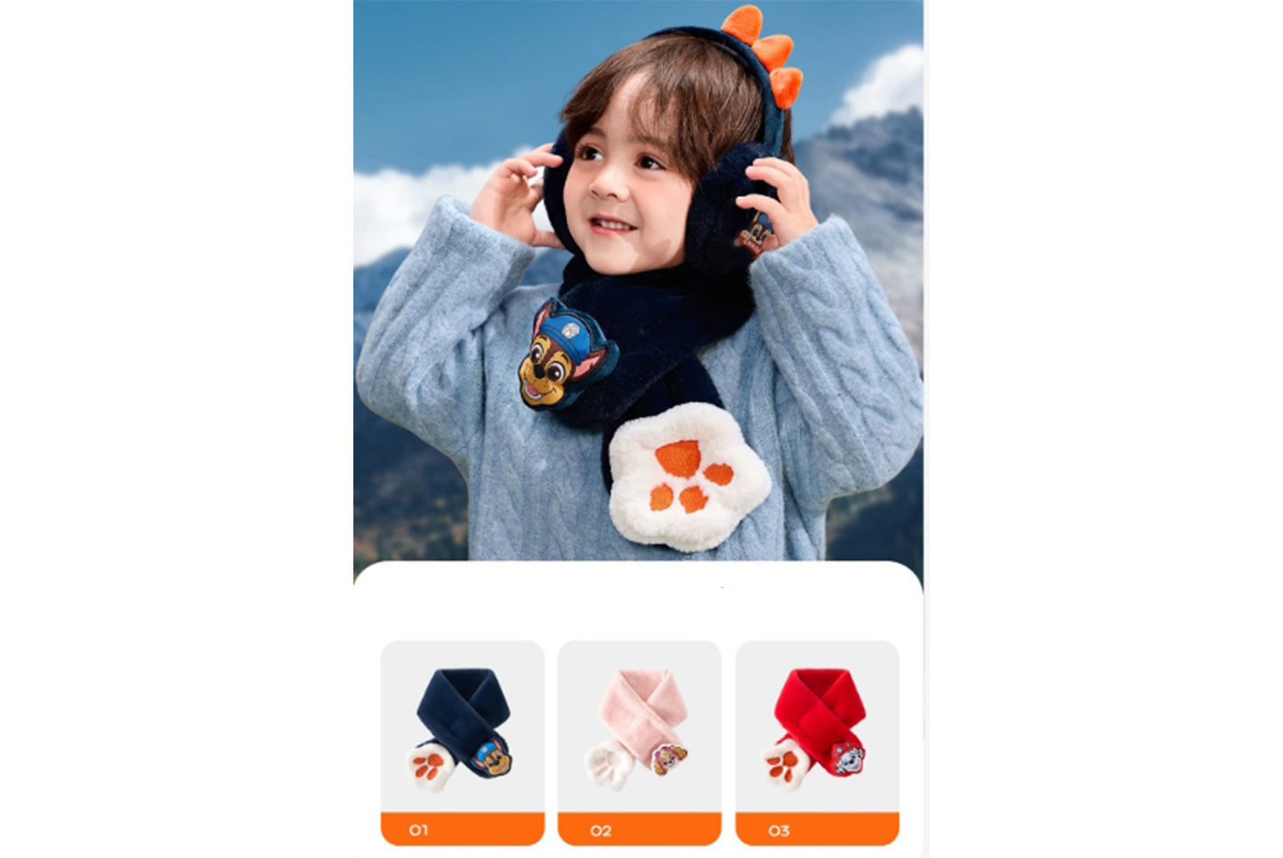 **Children's Warm Scarf and Earmuff **