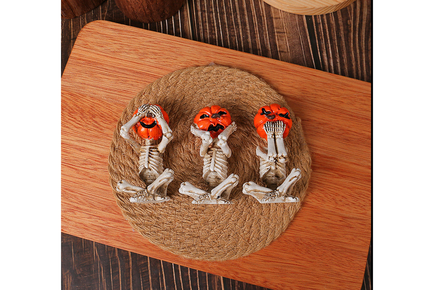 Meditation Yoga Pumpkin Skull Figurine