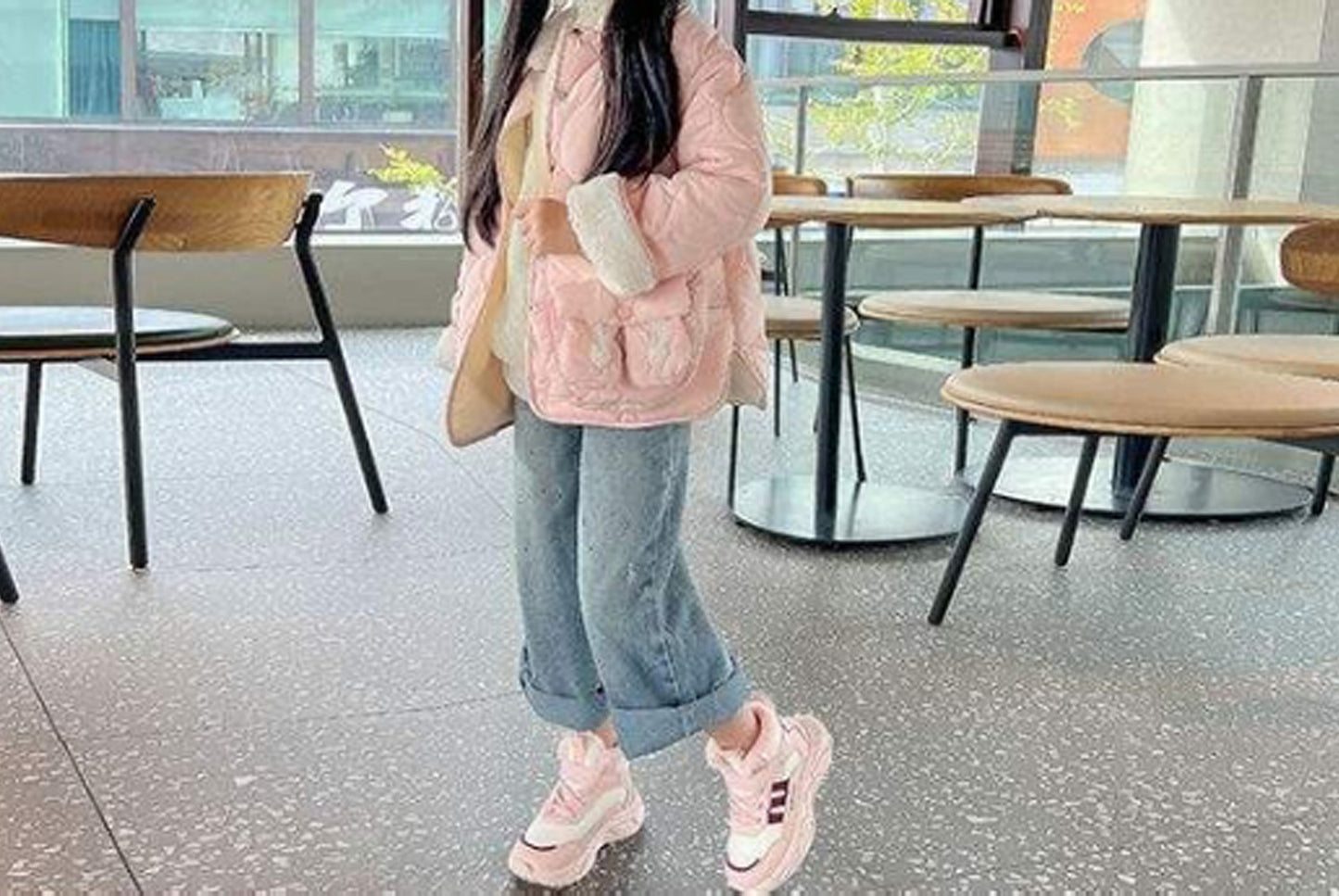Girls' Fleece-Lined Sneakers, Warm High