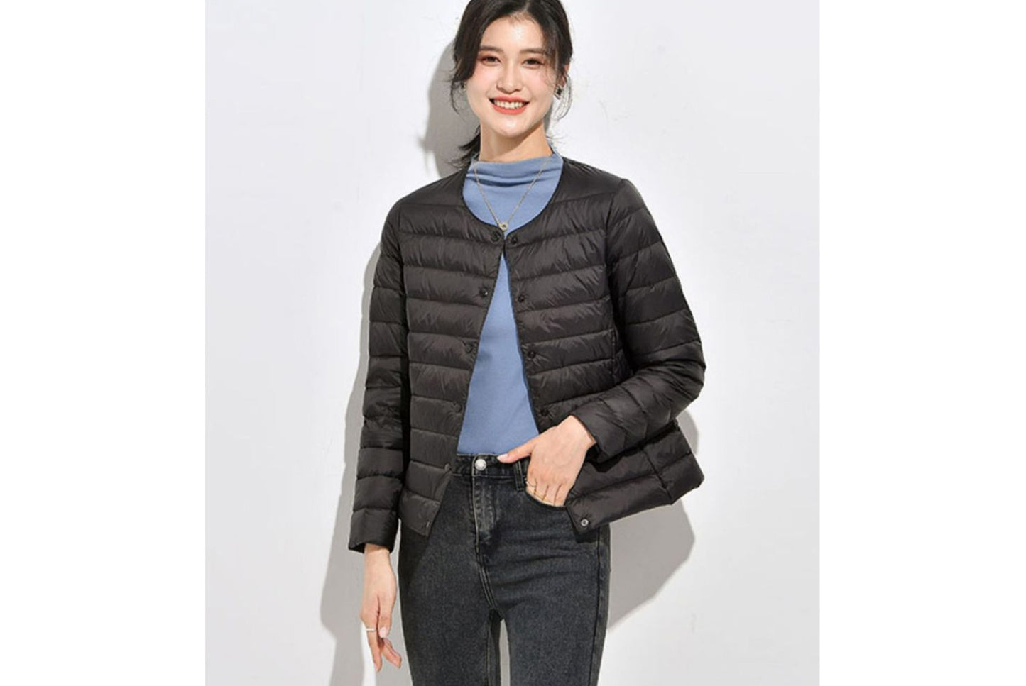 **Lightweight Down-Lined Down Jacket for Autumn/Winter (Warm Version)**