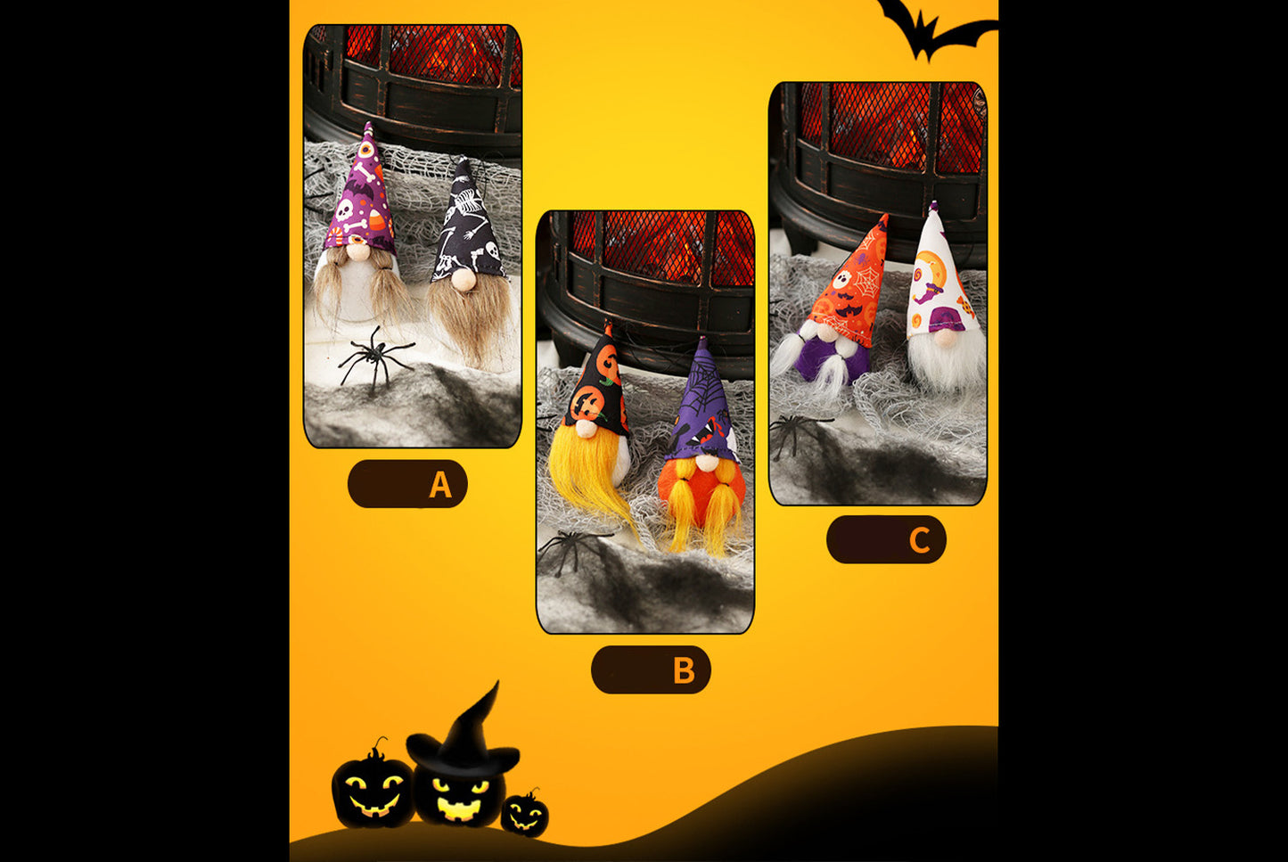 Halloween Decorations Mini Faceless Old Man Doll Pendant**