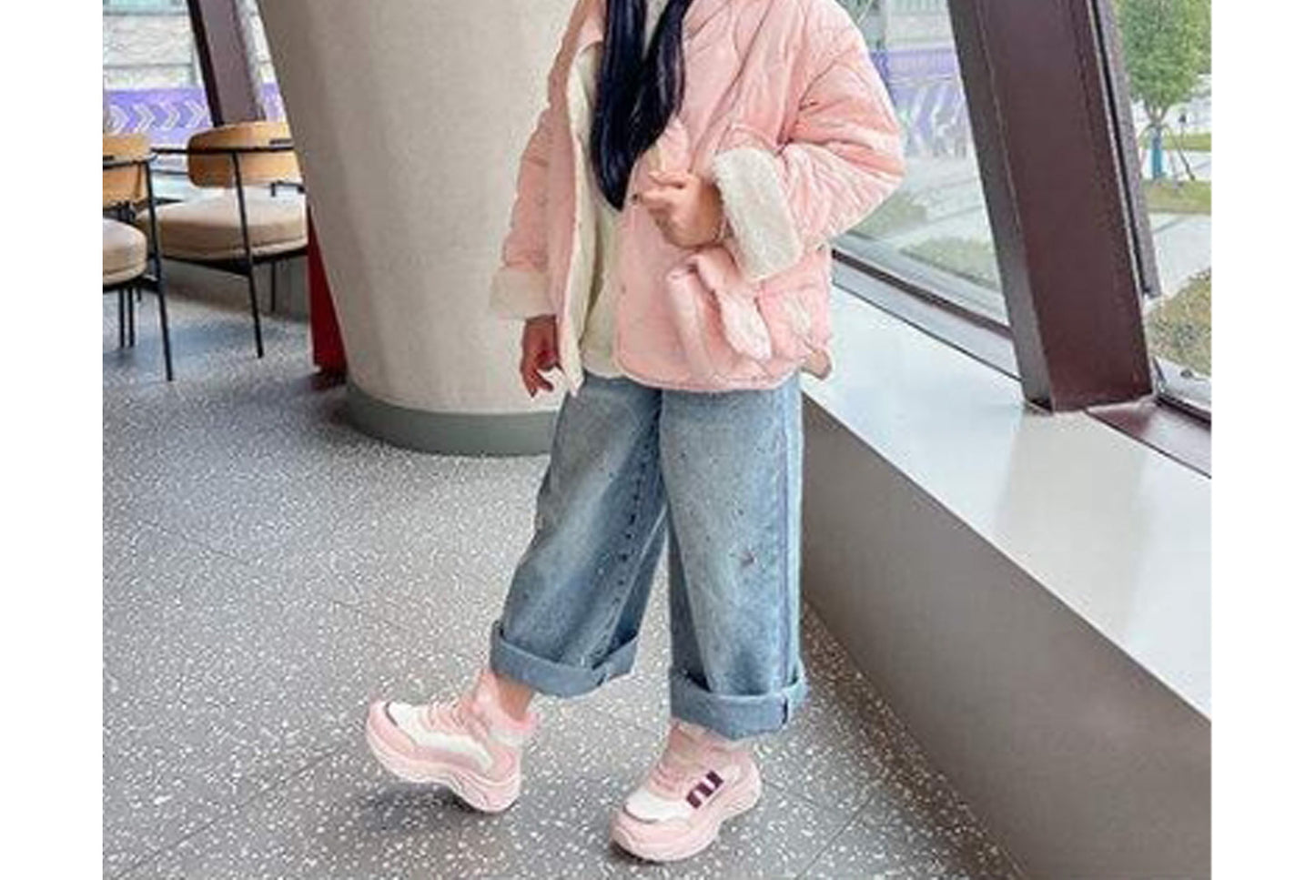 Girls' Fleece-Lined Sneakers, Warm High