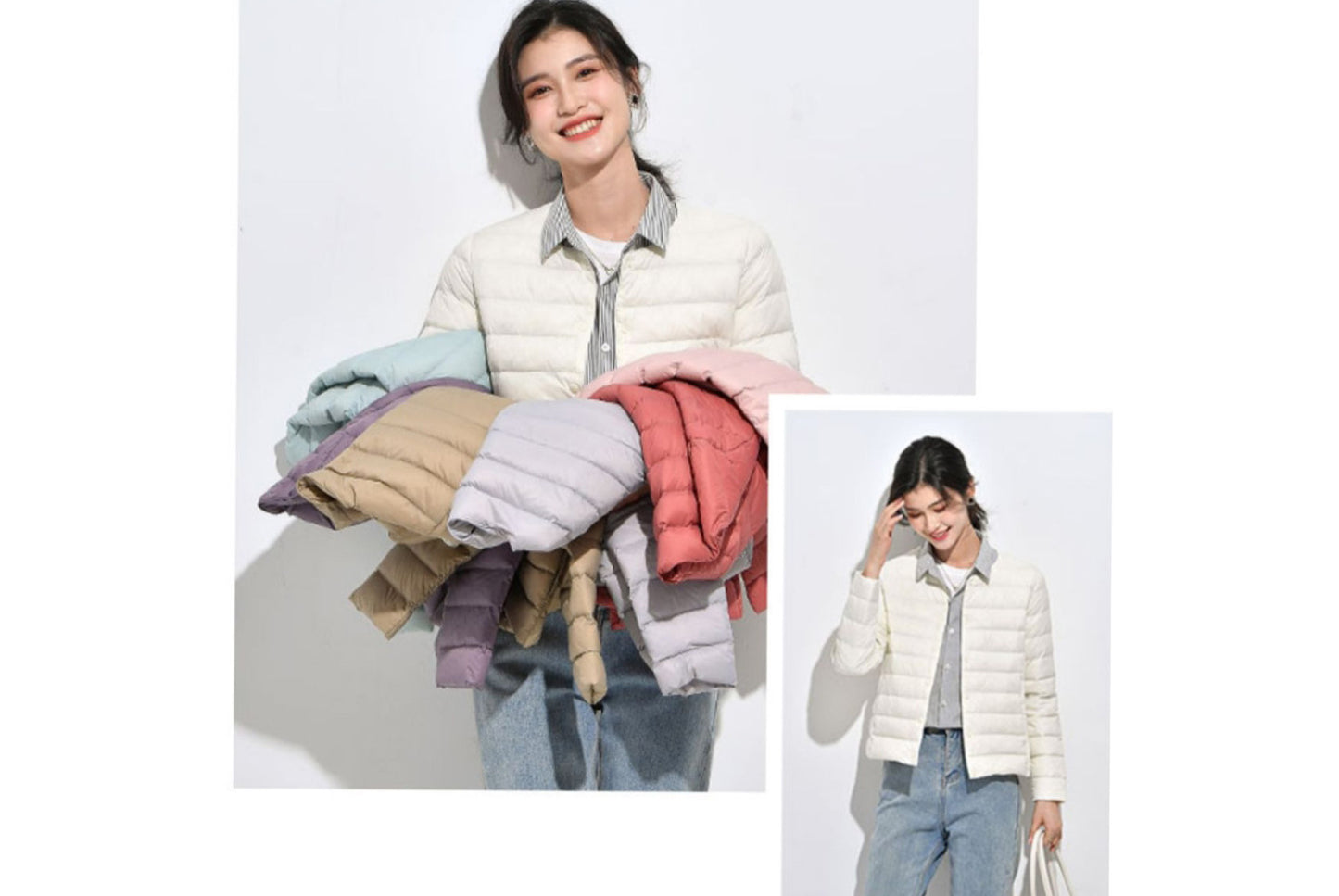 **Lightweight Down-Lined Down Jacket for Autumn/Winter (Warm Version)**