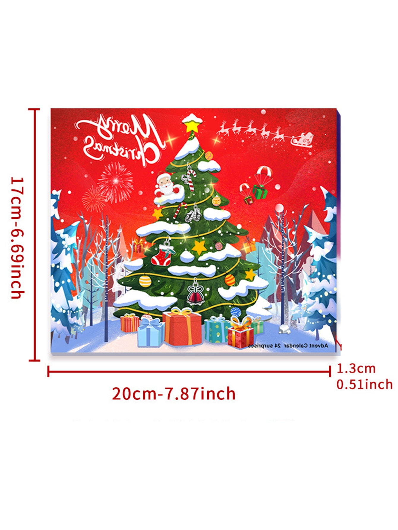 Christmas Countdown Calendar Gift Box Set 24-grid Advent Children's