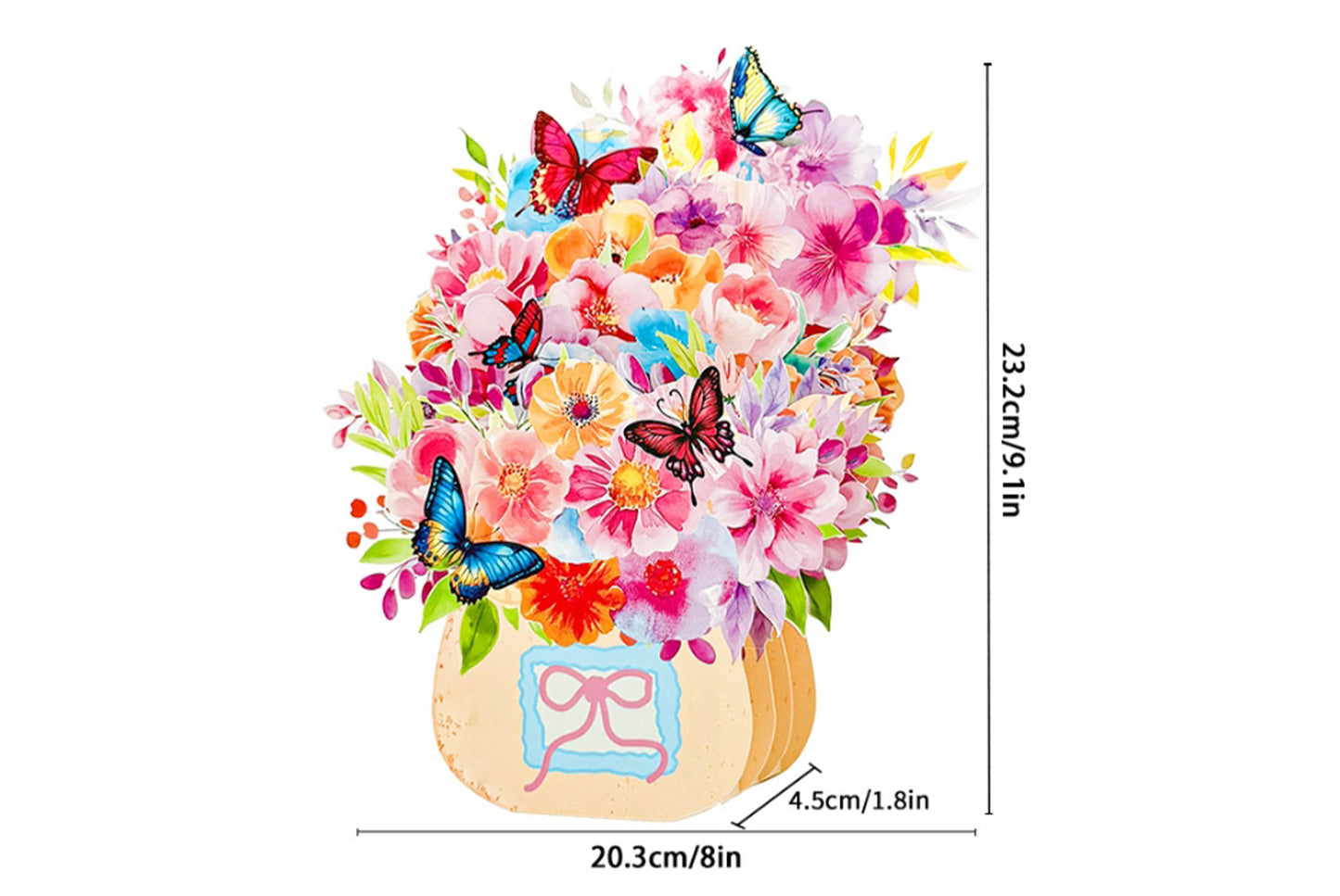 3D Pop-Up Greeting Card with Floral Design