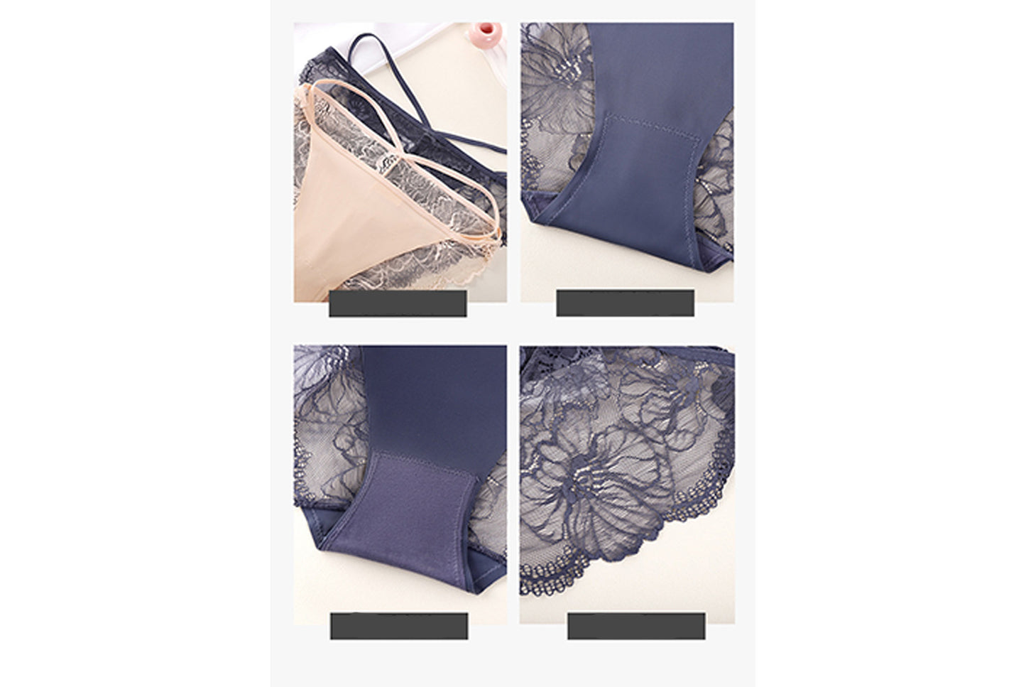 **Ice Silk Lace Bandeau Briefs**