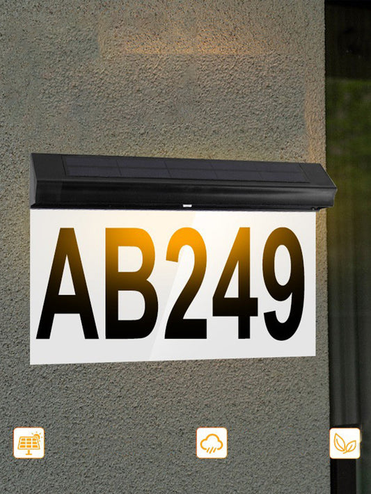 Solar doorplate light