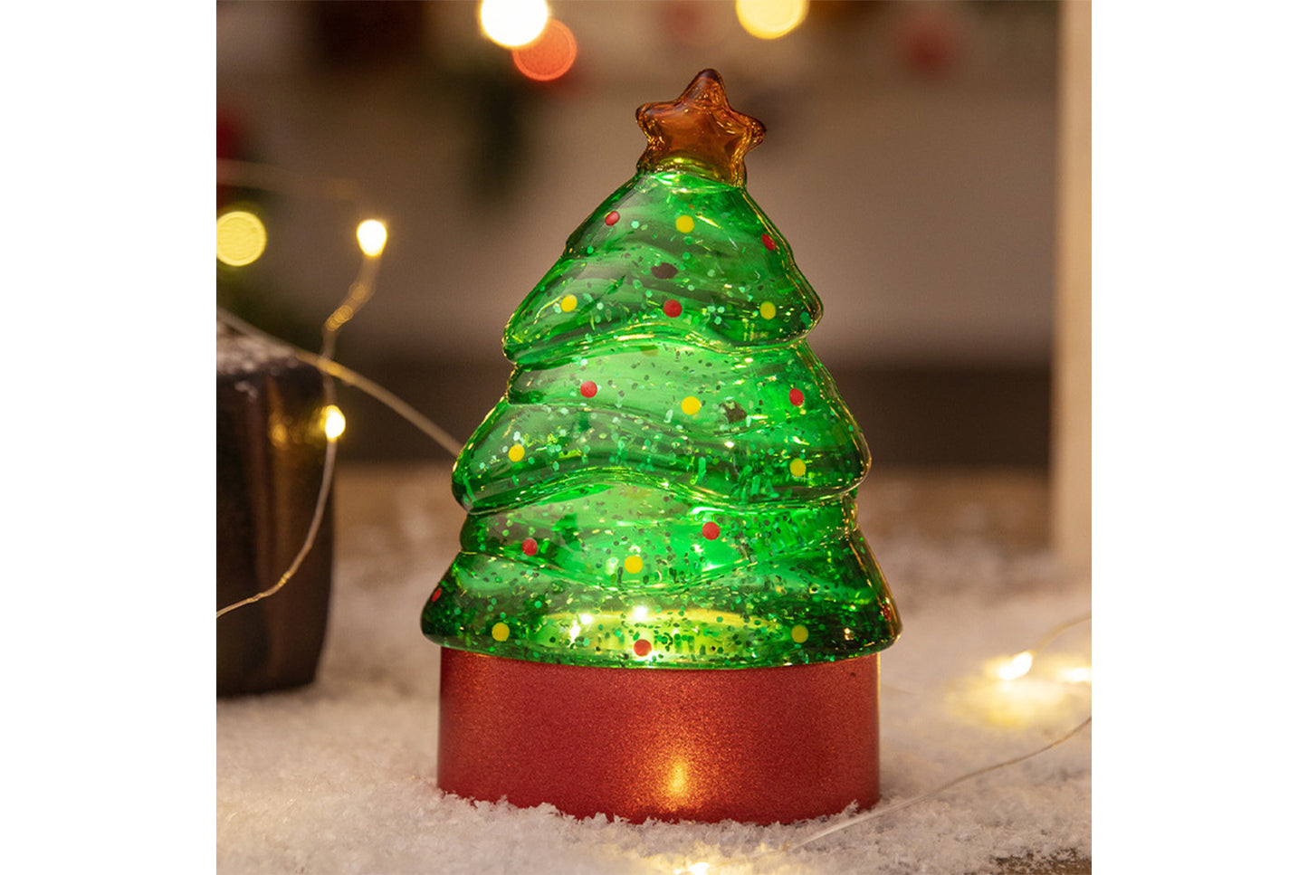 **Christmas Glowing Tree Ornament - Holiday Desktop Night Light**