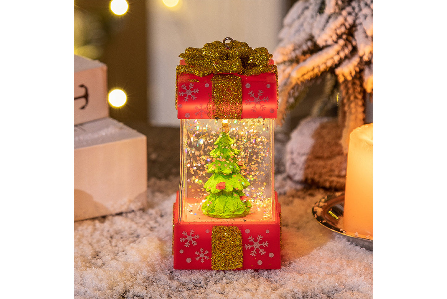 Christmas Gift Box Crystal Chandelier - Creative Luminous Decoration*