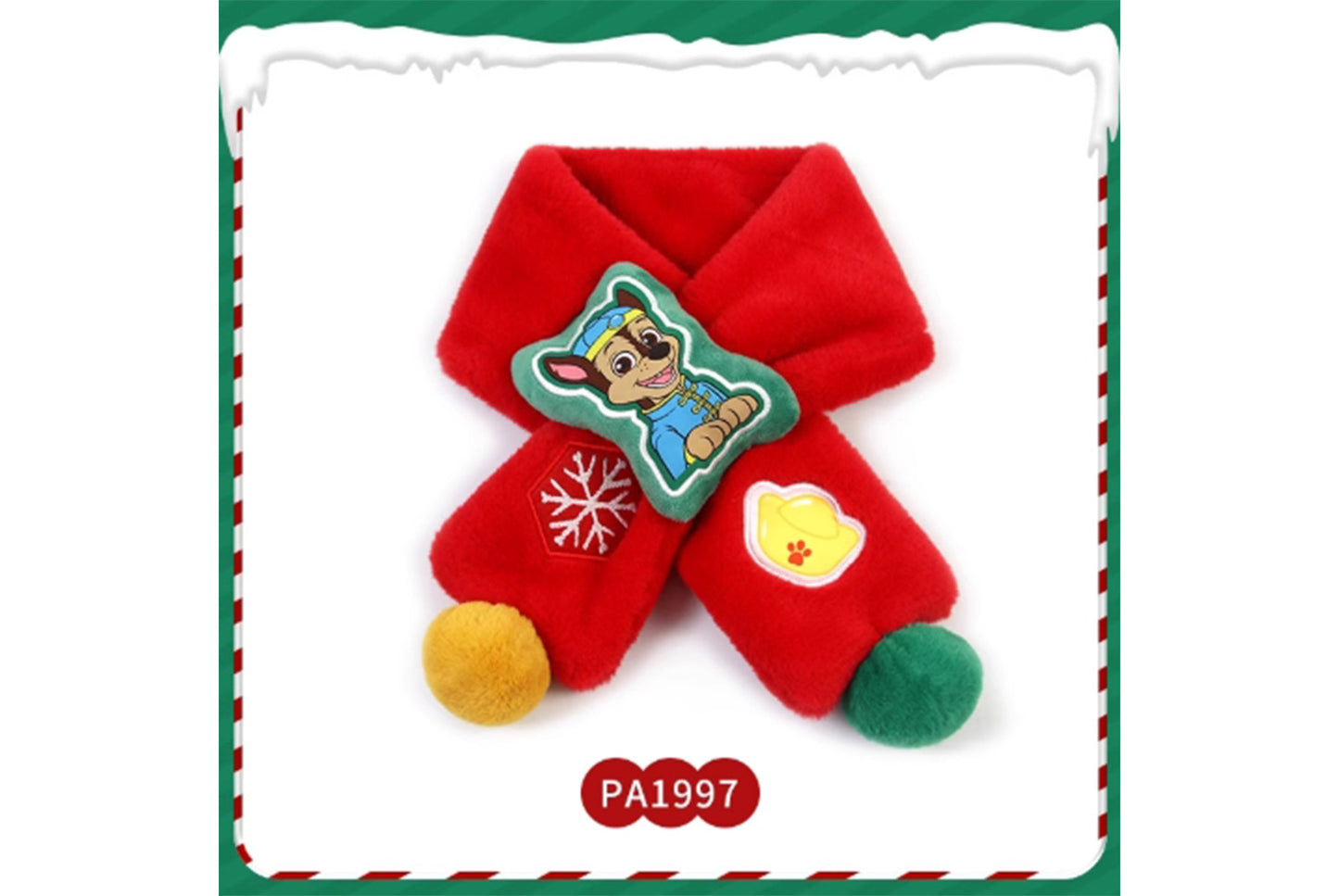**Paw Patrol New Year Red Children's Warm Scarf (Adjustable)**