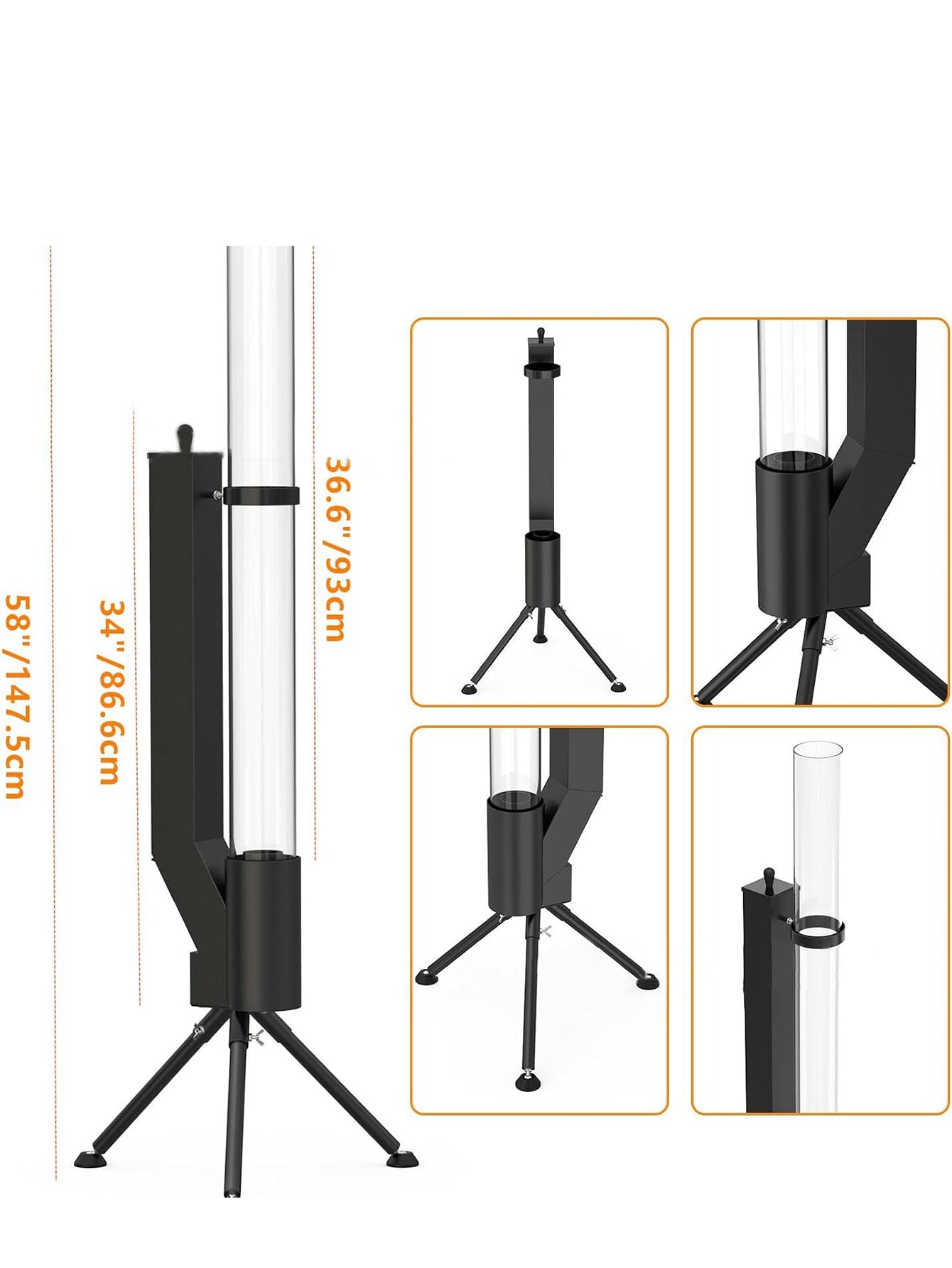 Vertical wood-burning rocket stove