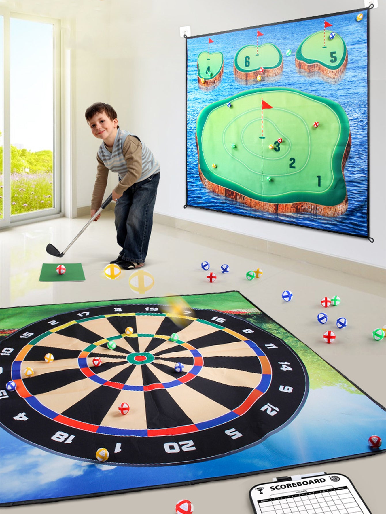 Children's Thickened Golf Game Mat Set