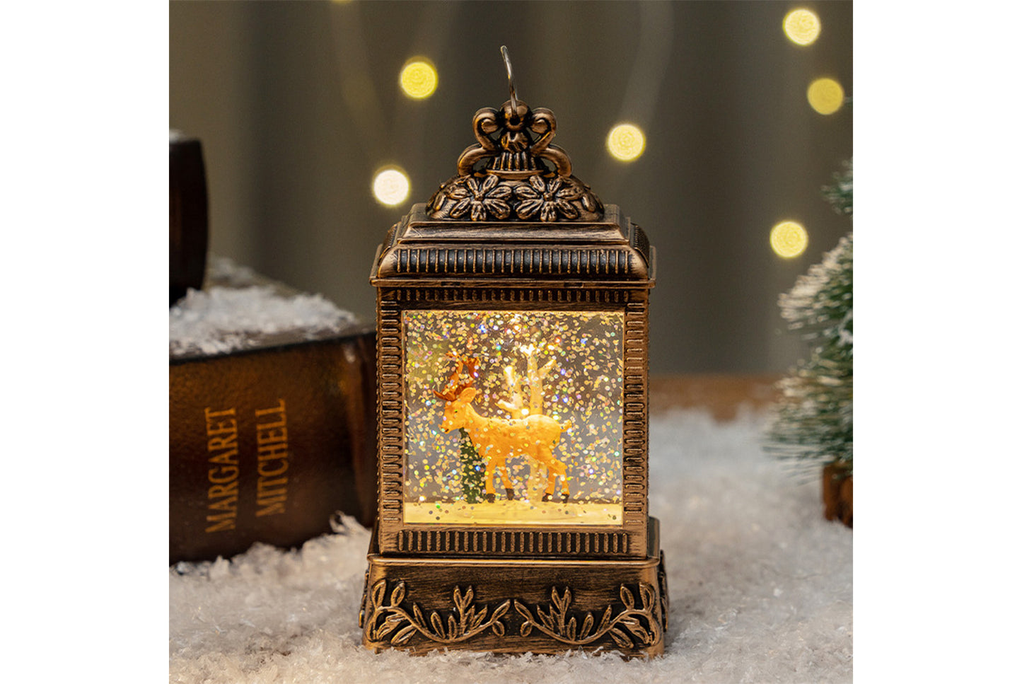 **Christmas Wind Lantern Night Light - Luminous Crystal Ball Ornament**