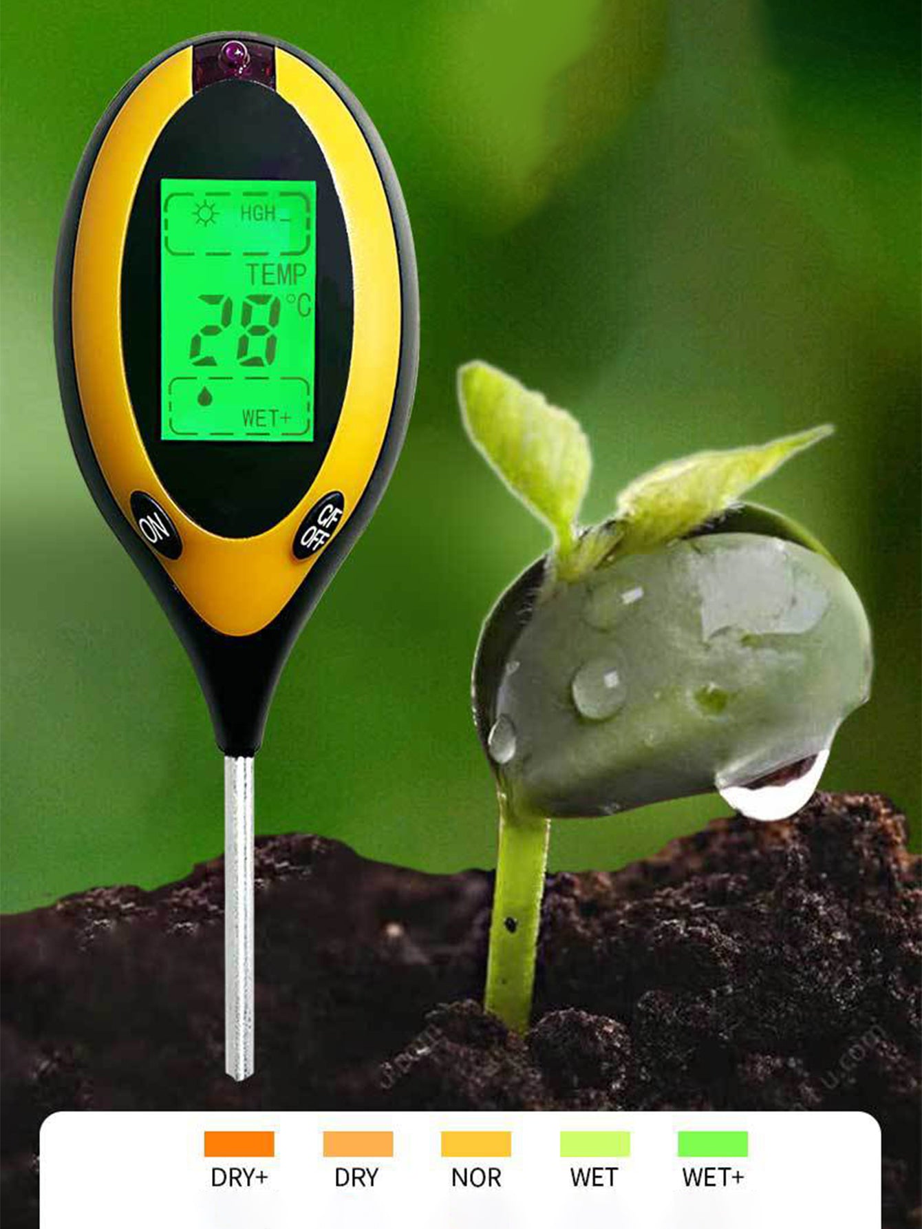 Four-in-one soil detector