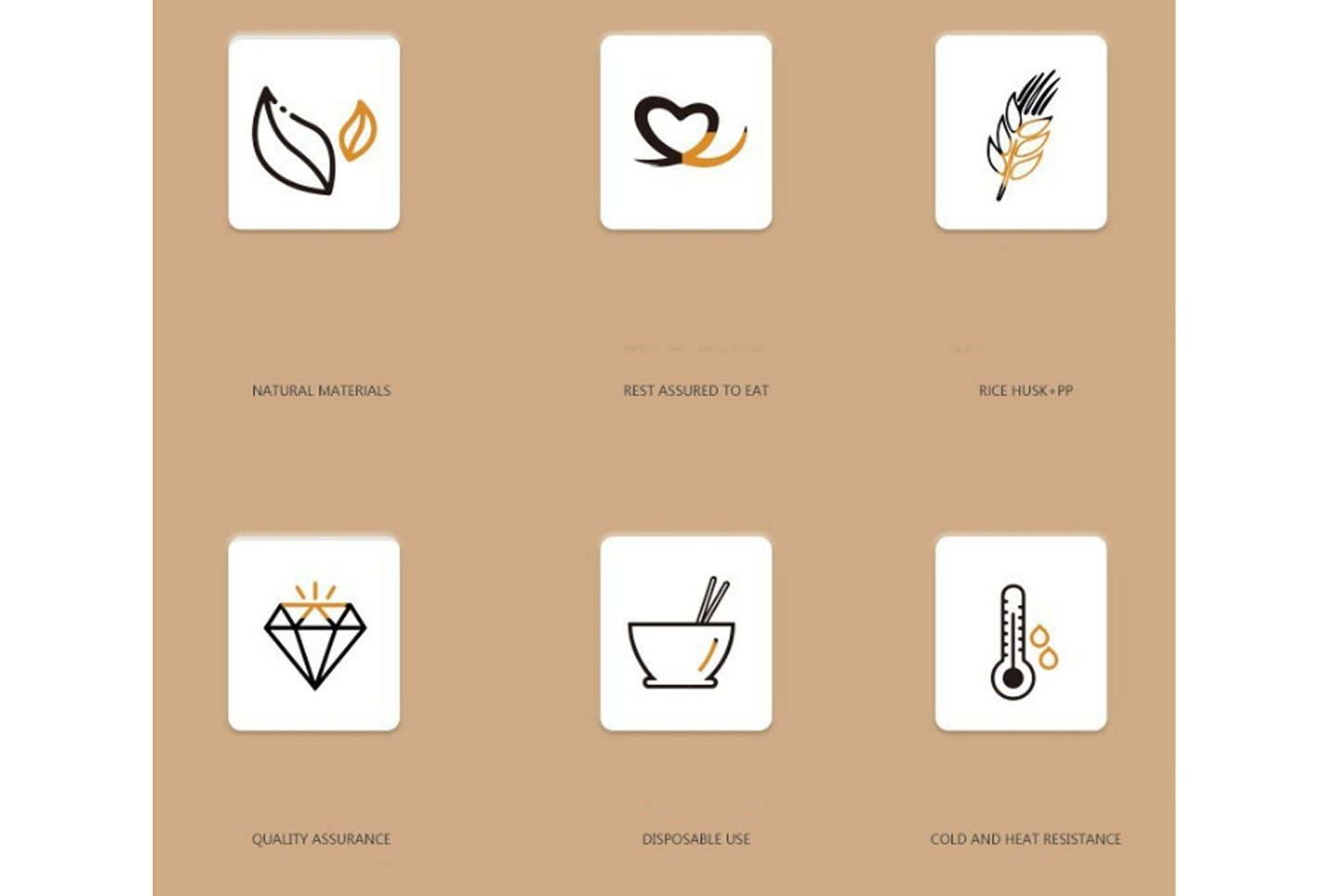 **Eco-friendly Rice Husk Dinnerware Set (Multiple Sizes Available)**