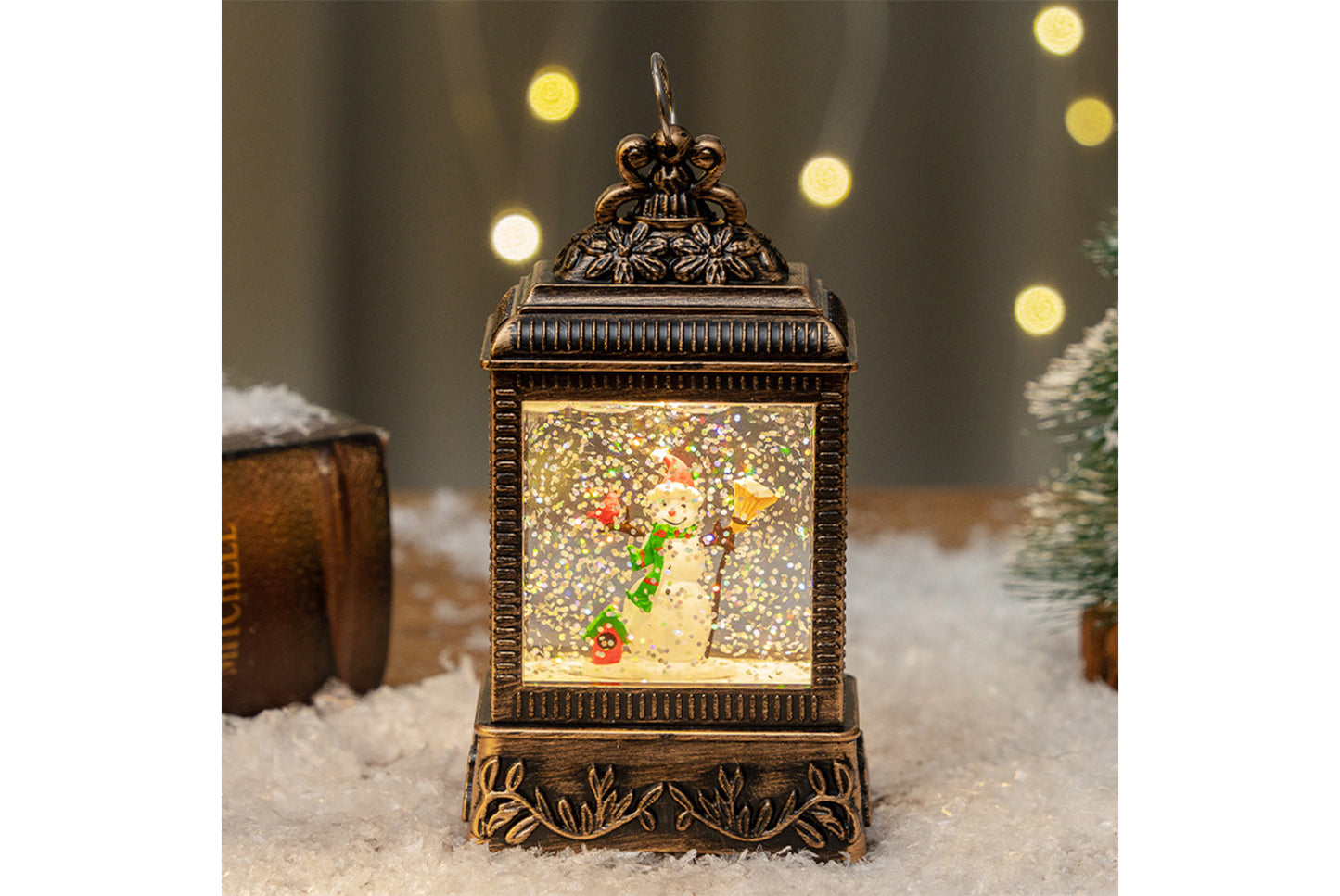 **Christmas Wind Lantern Night Light - Luminous Crystal Ball Ornament**