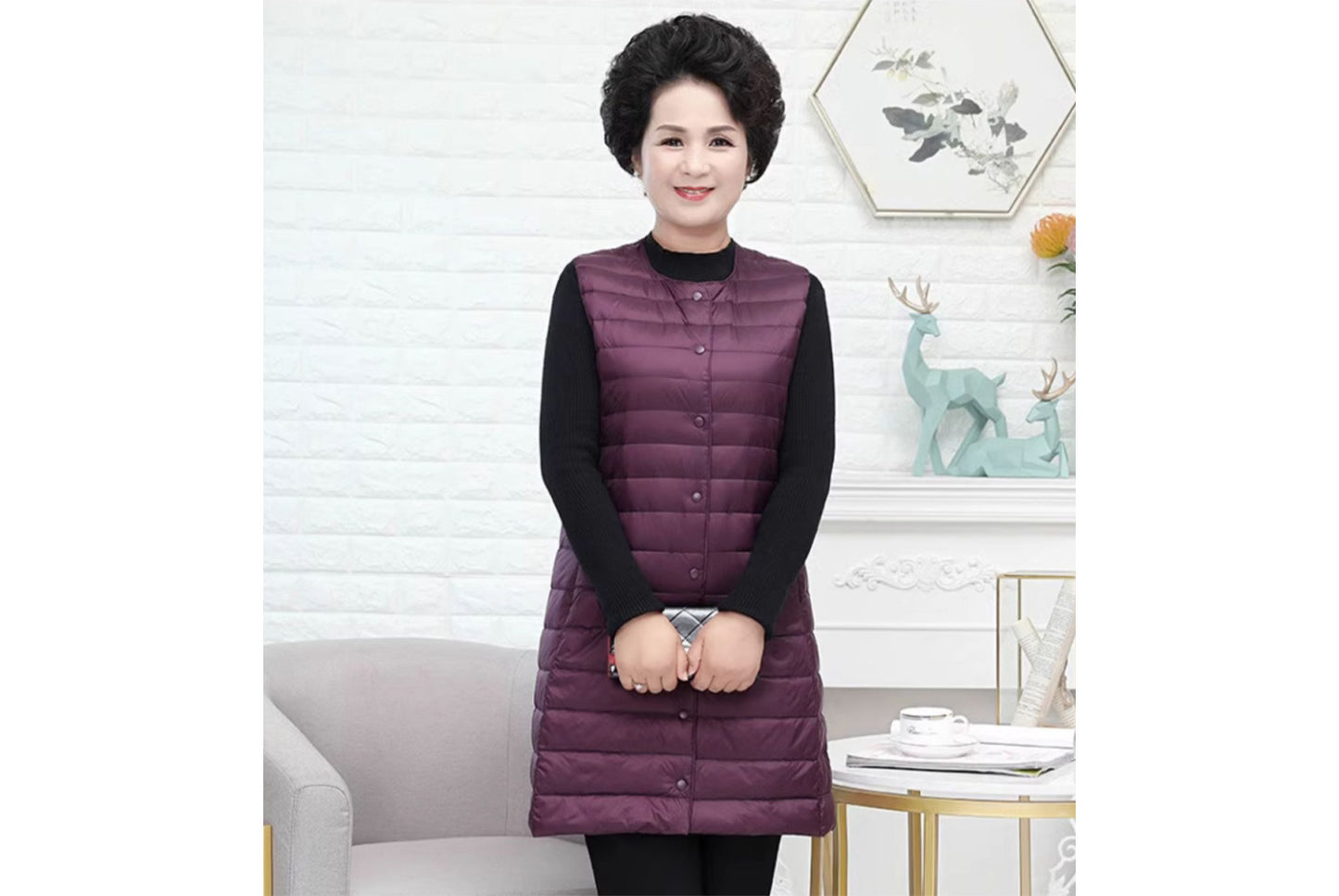 Middle-Aged and Elderly Down Vest