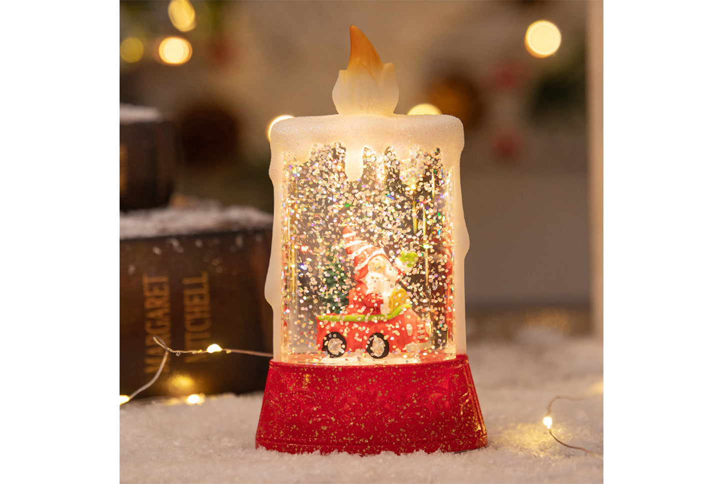 Christmas Tree Crystal Chandelier - Luminous Candle Light Desktop Ornament