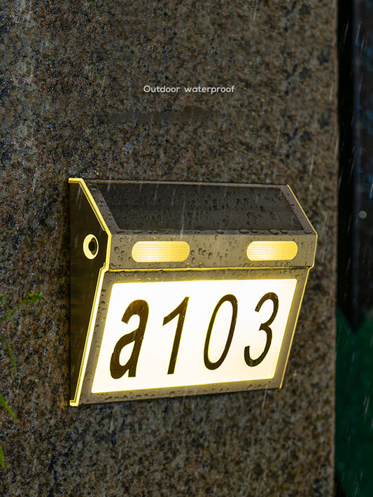 Solar Doorplate Light | Three Color Temperature Switching
