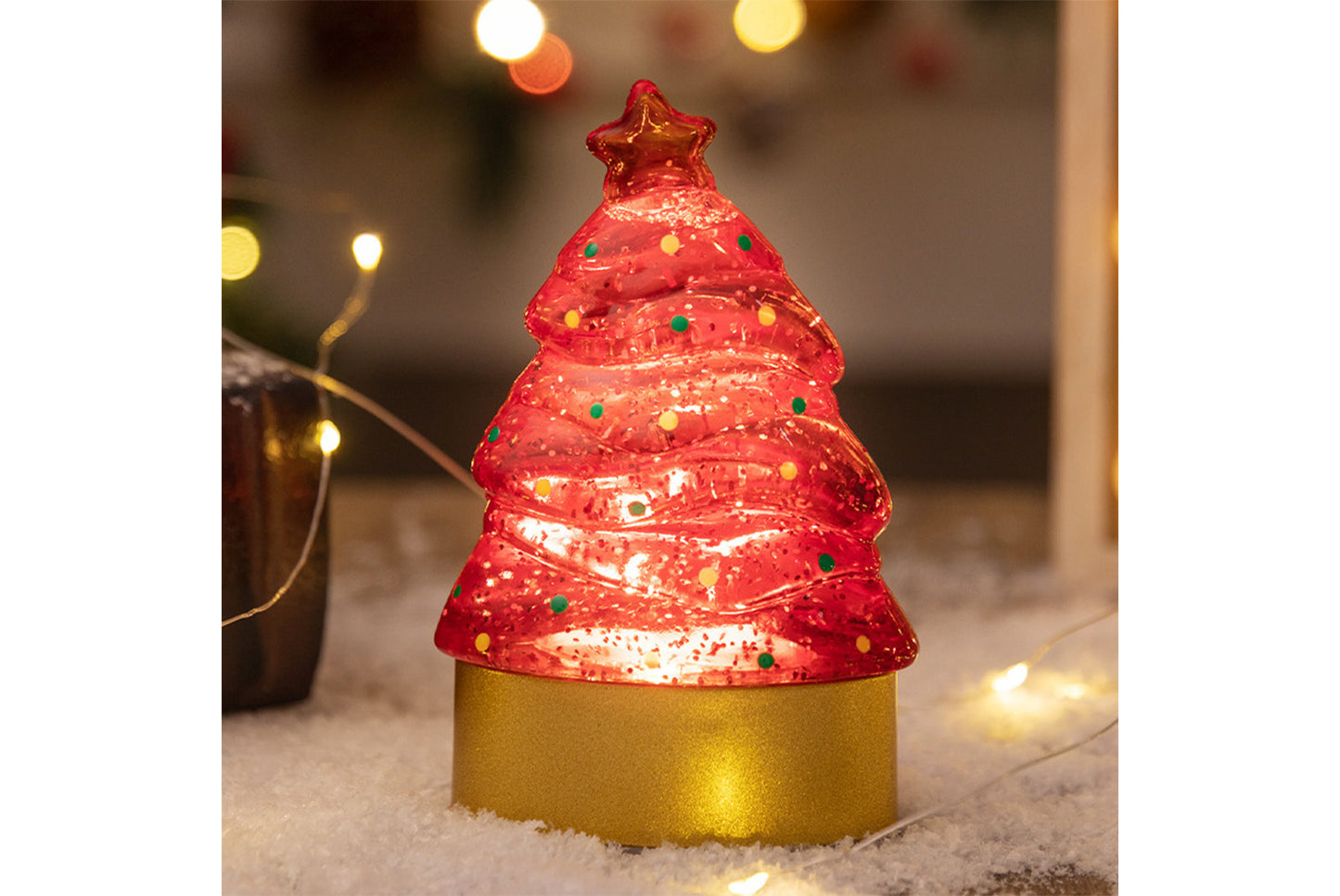 **Christmas Glowing Tree Ornament - Holiday Desktop Night Light**