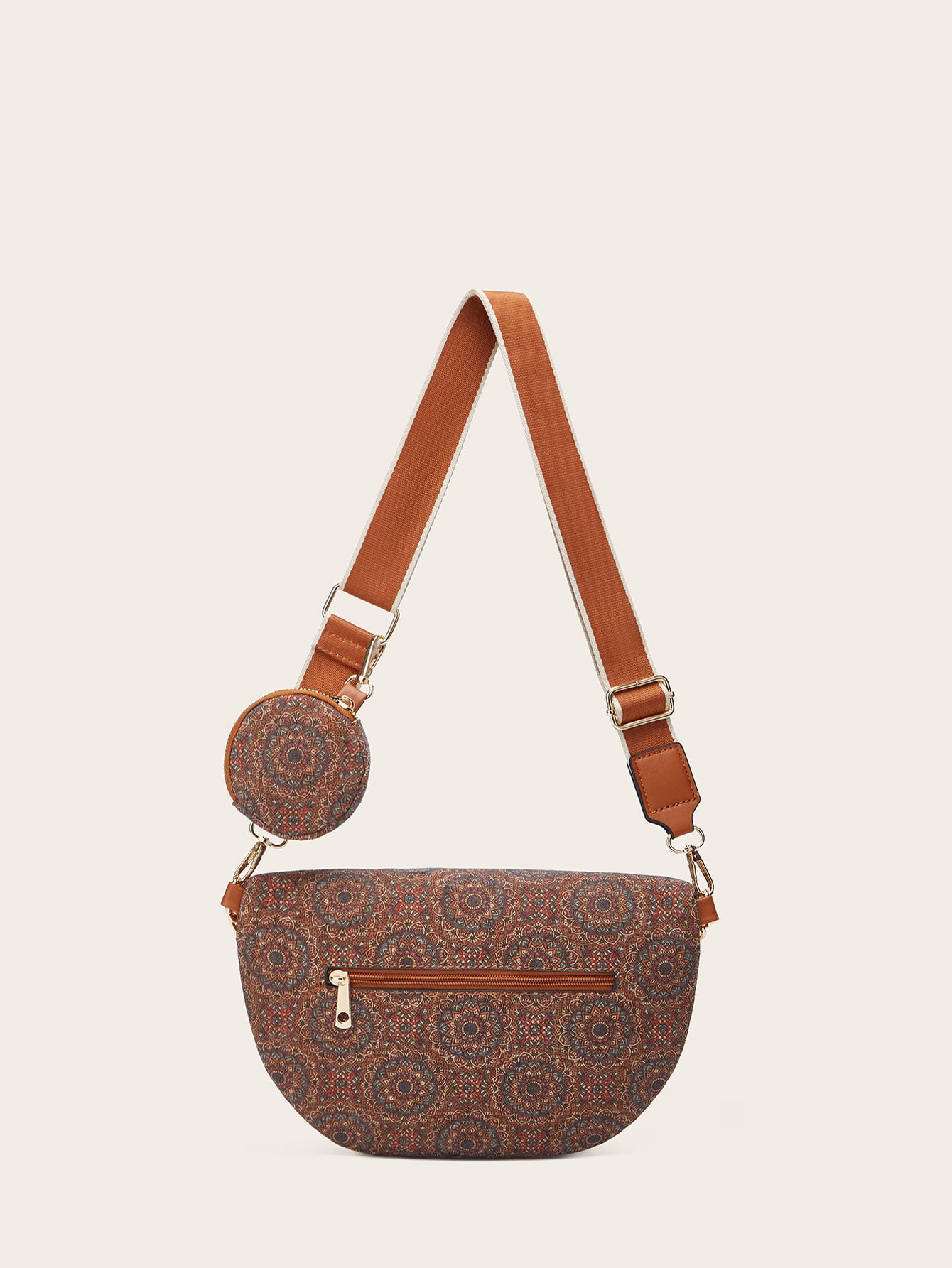 design printed crossbody waist bag