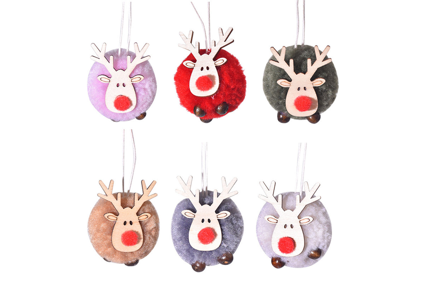 **Christmas Plush Deer Pendant - Holiday Decorative Figure**