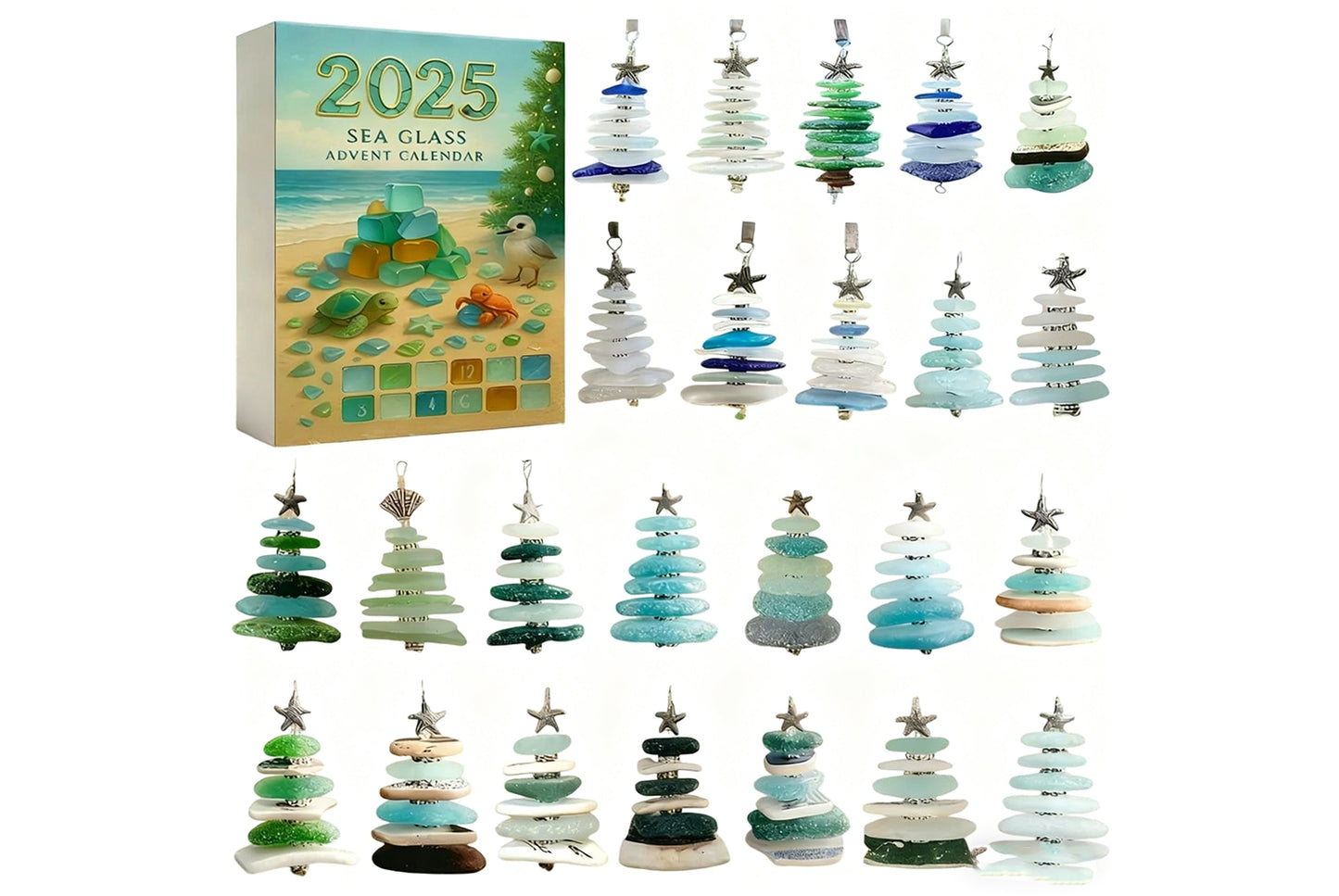 2025 Sea Glass Christmas Tree Advent Calendar
