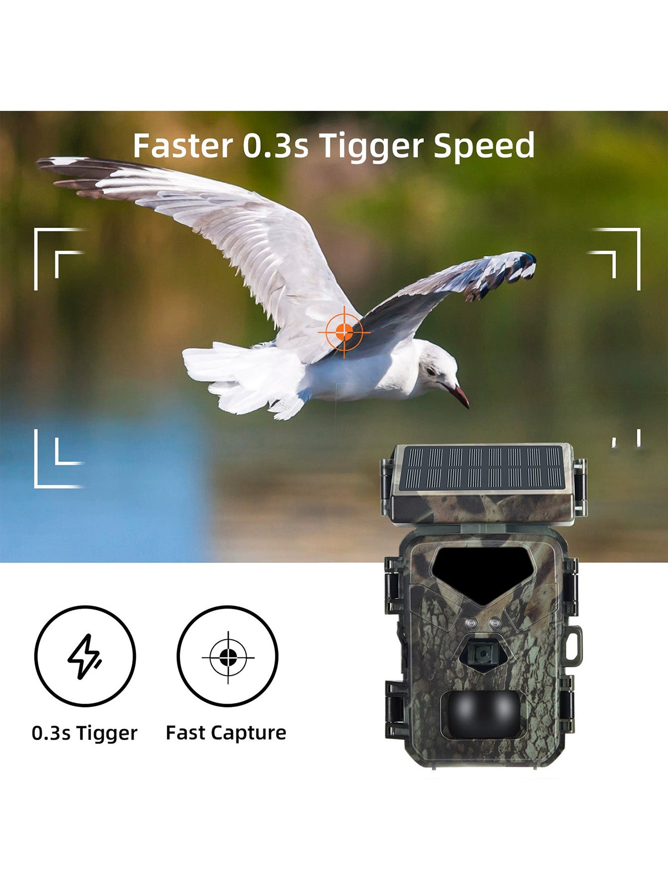 HD Solar-Powered Trail Camera: Outdoor Surveillance Monitor
