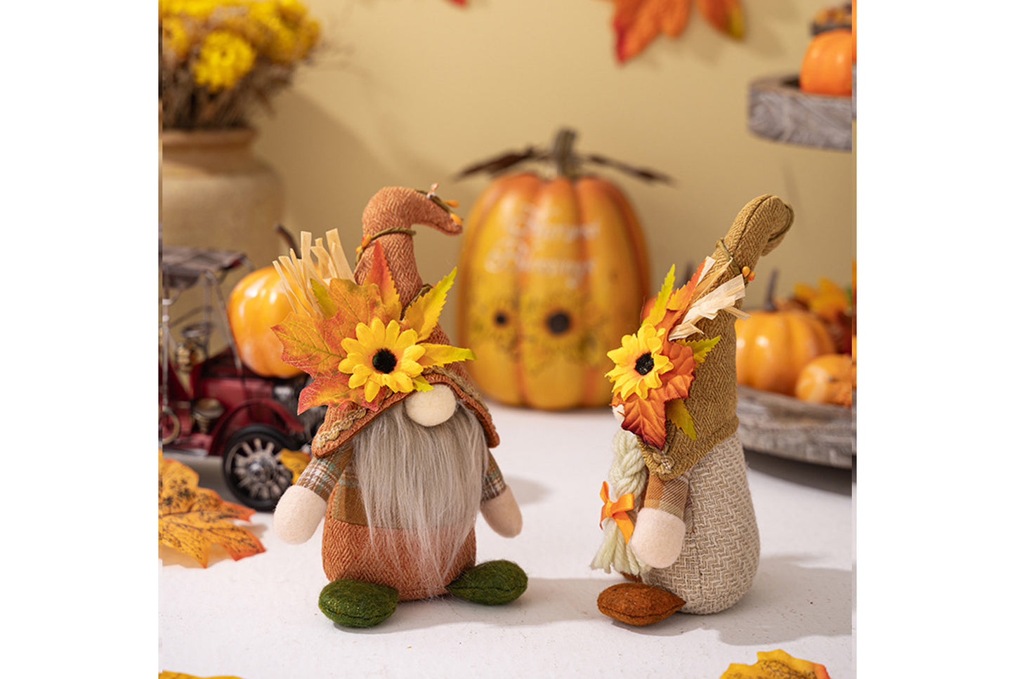 Thanksgiving Decorations, Standing Faceless Doll Gnome Figurine