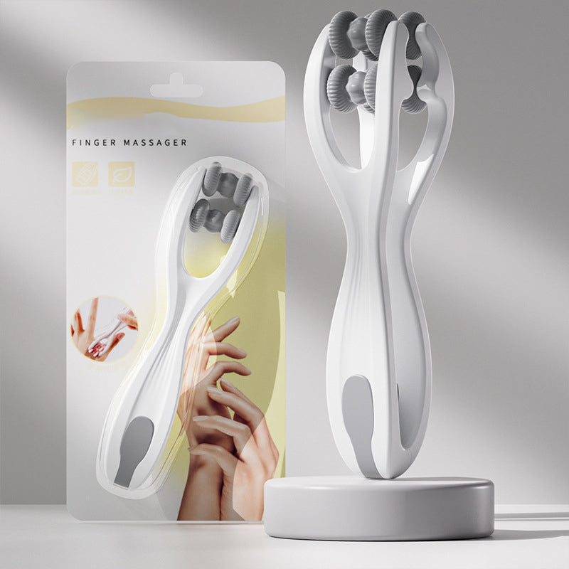 Double roller finger massager