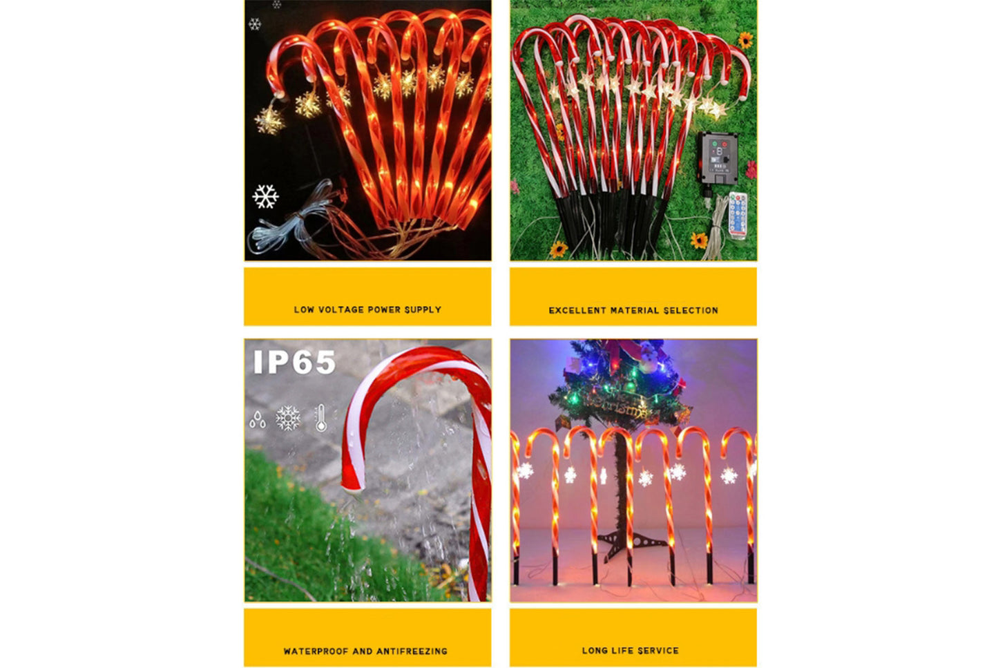 LED Solar Christmas Cane Ground Lights-（5pcs）
