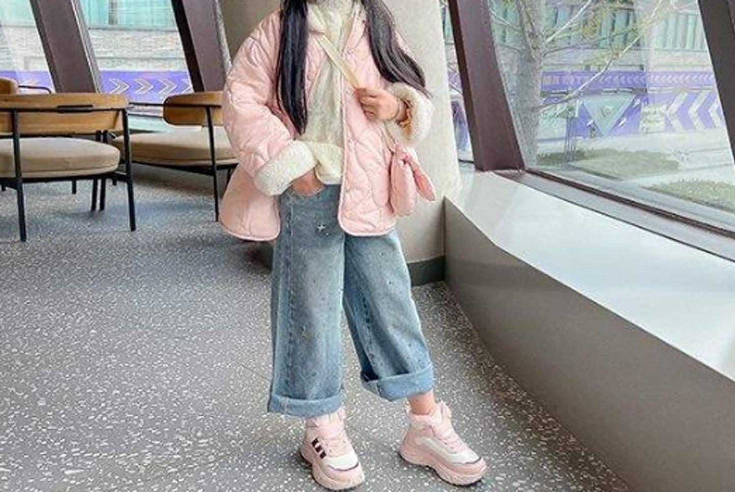 Girls' Fleece-Lined Sneakers, Warm High