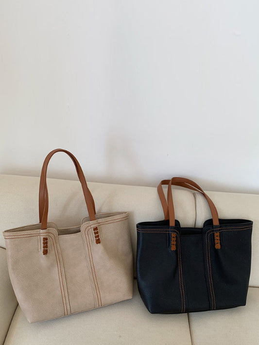Fashionable retro large-capacity tote bag