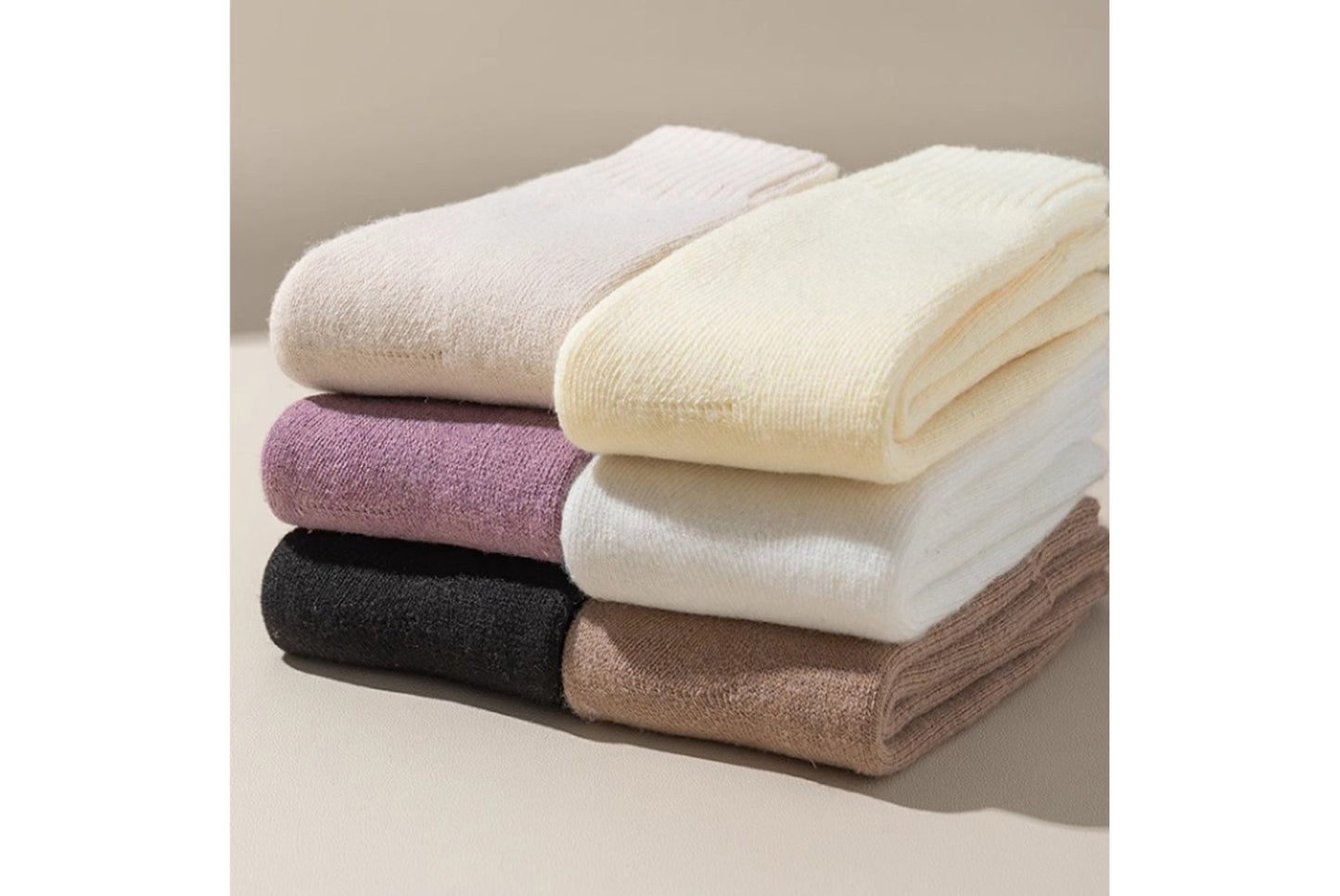 5-Pair Pack of Extra Thick Fleece Terry Socks